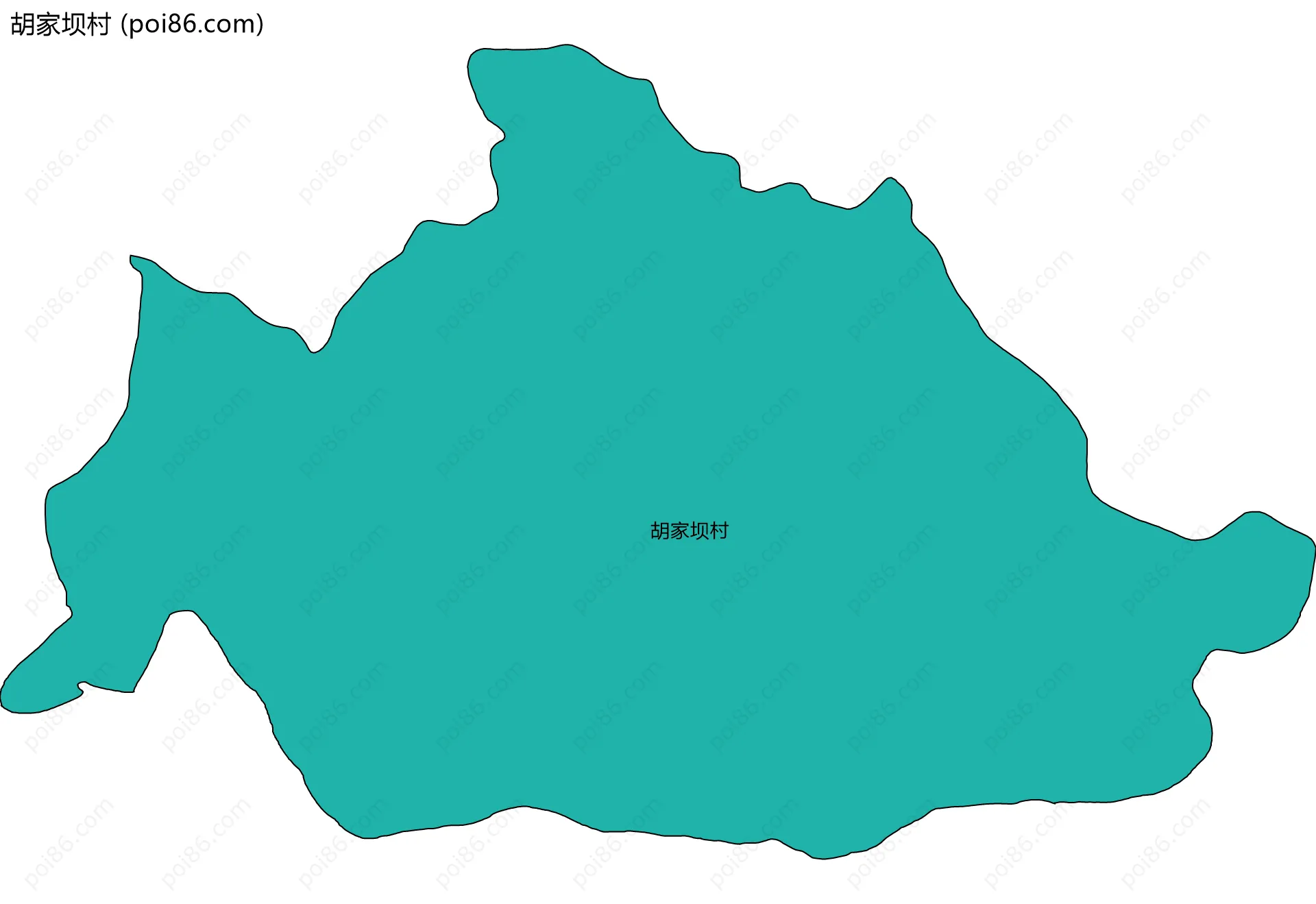 胡家坝村边界地图