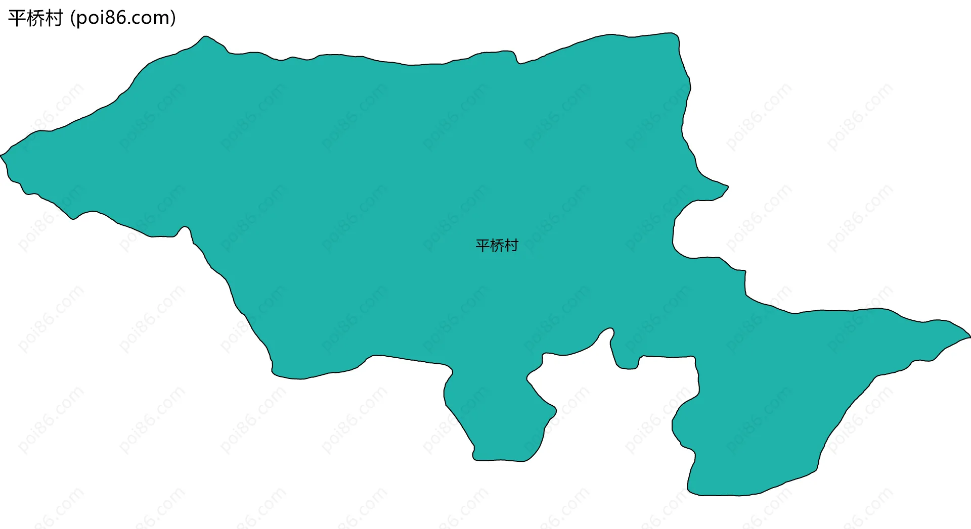 平桥村边界地图