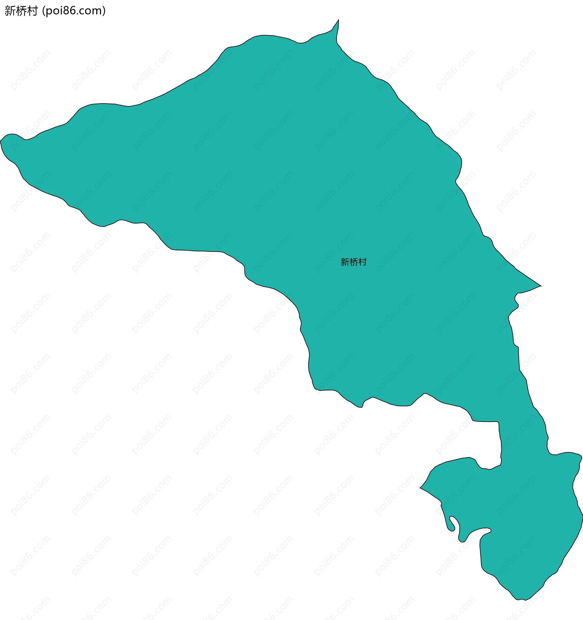 新桥村边界地图