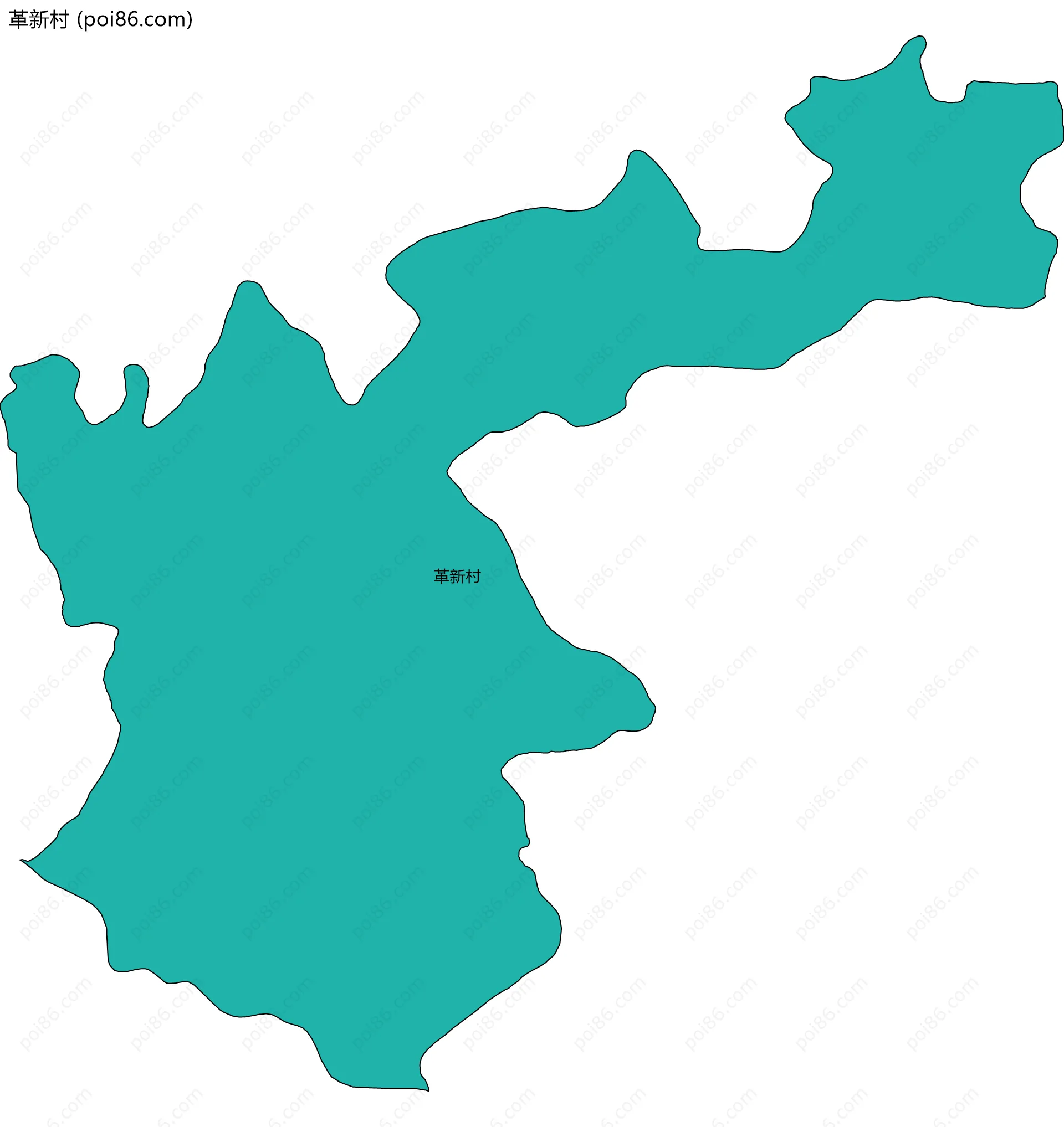 革新村边界地图