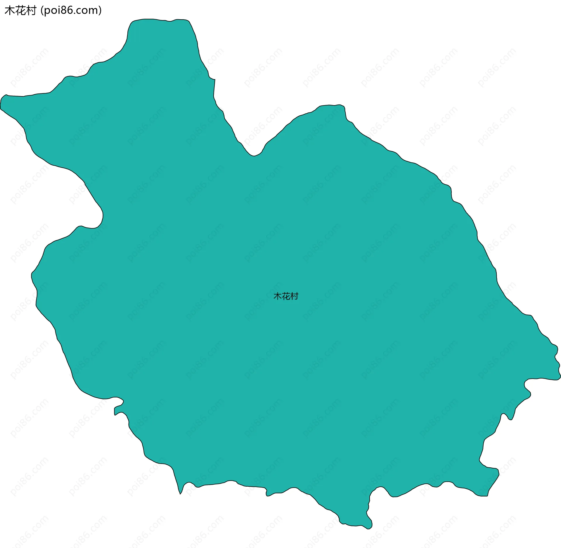 木花村边界地图