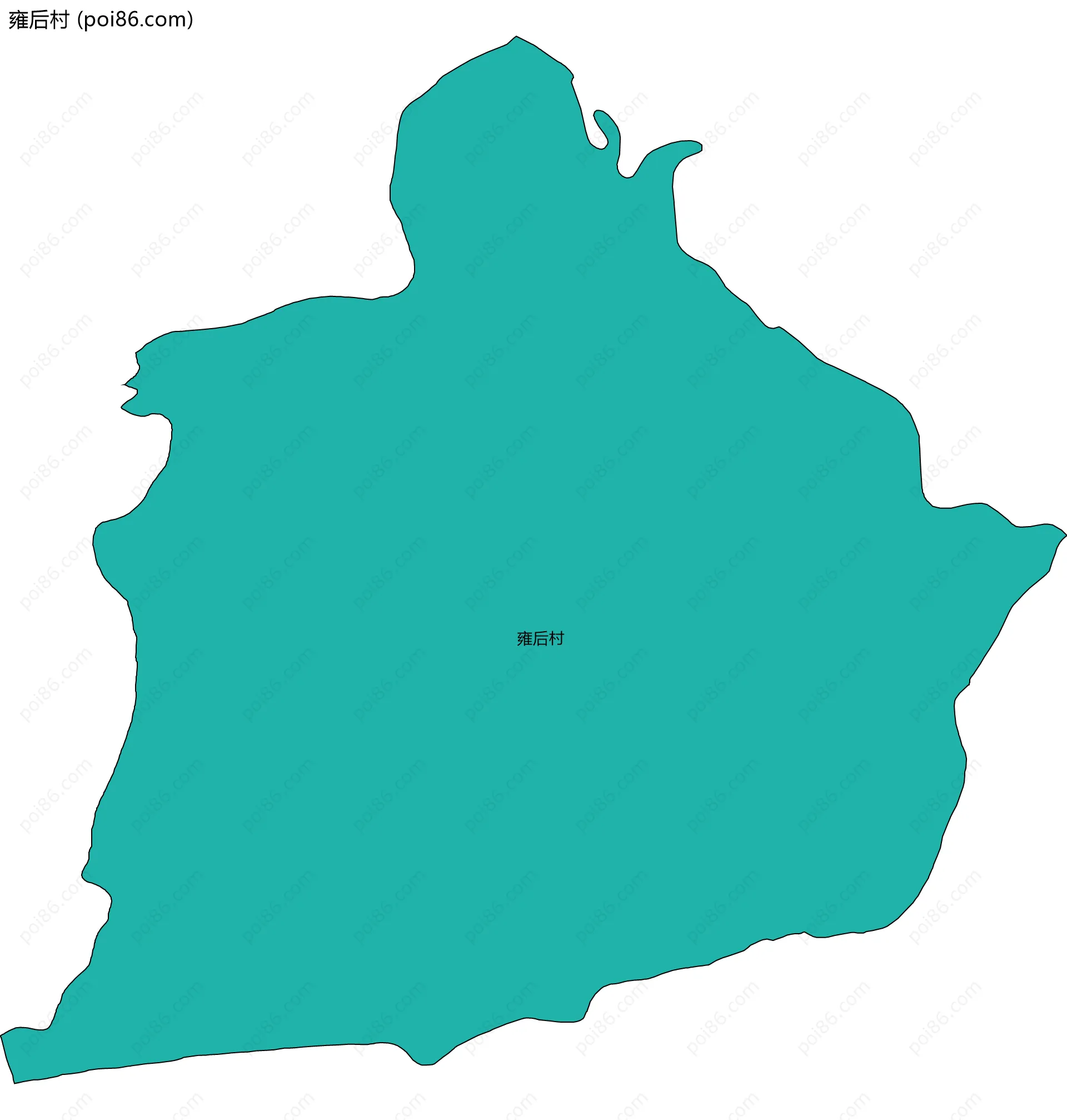 雍后村边界地图