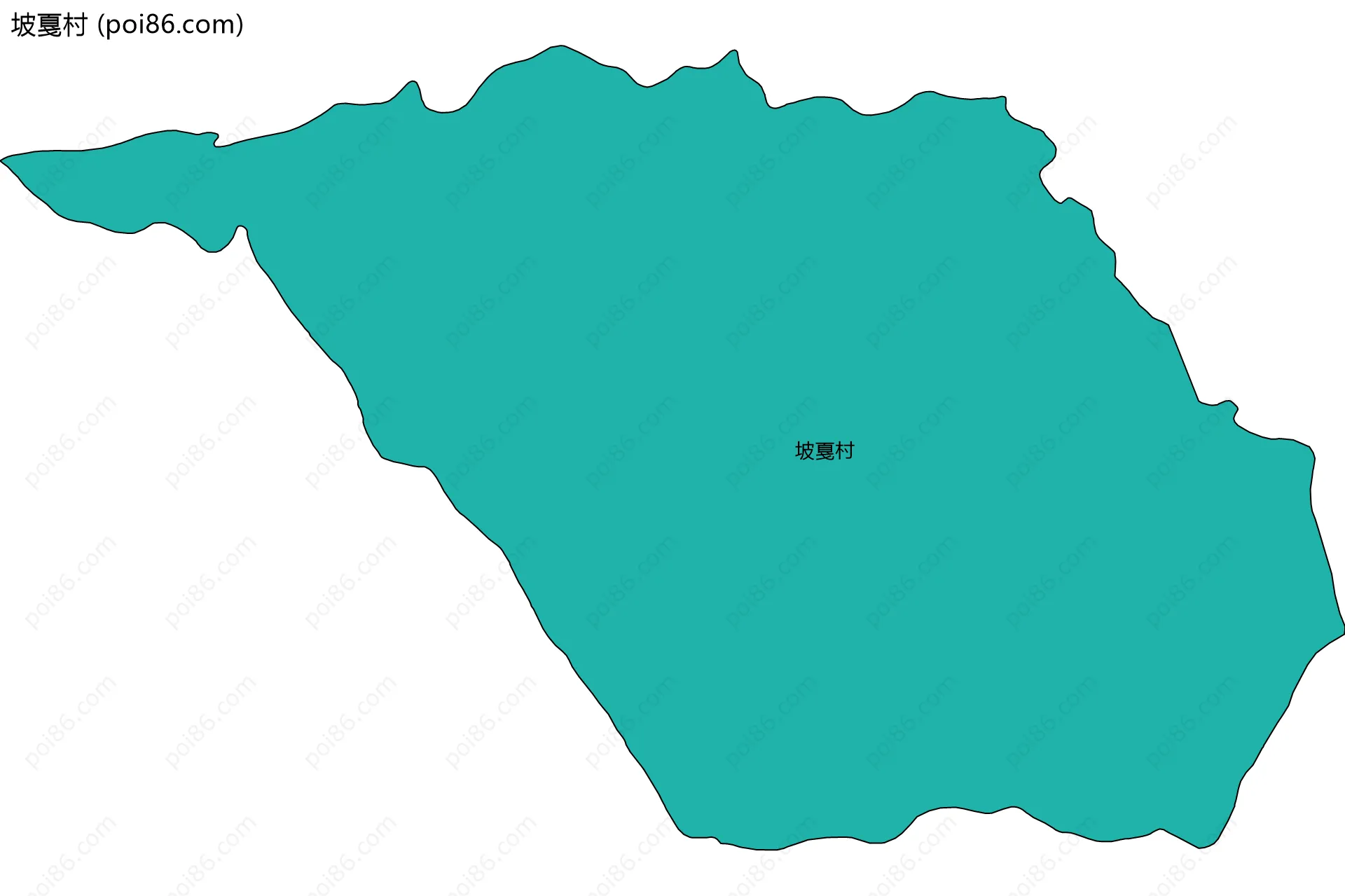 坡戛村边界地图