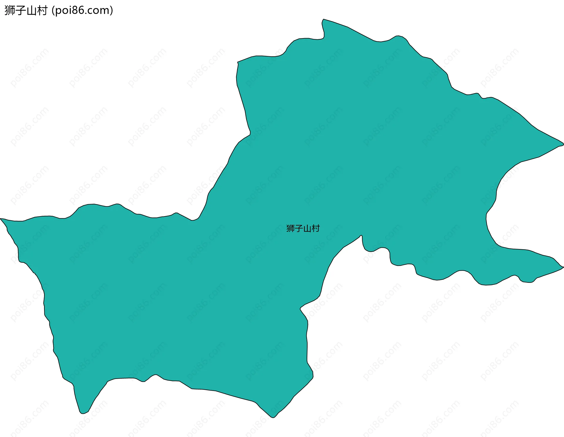 狮子山村边界地图