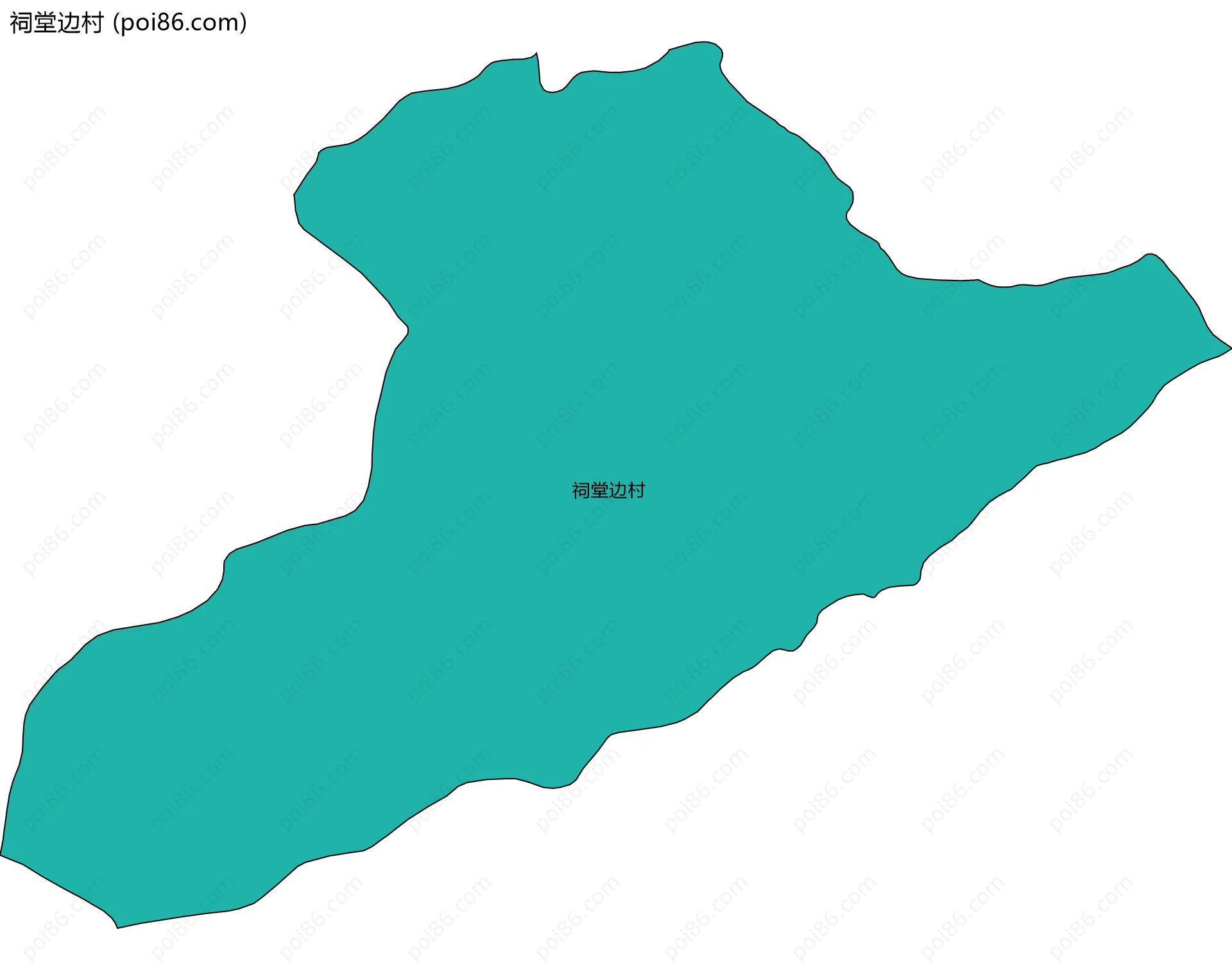 祠堂边村边界地图