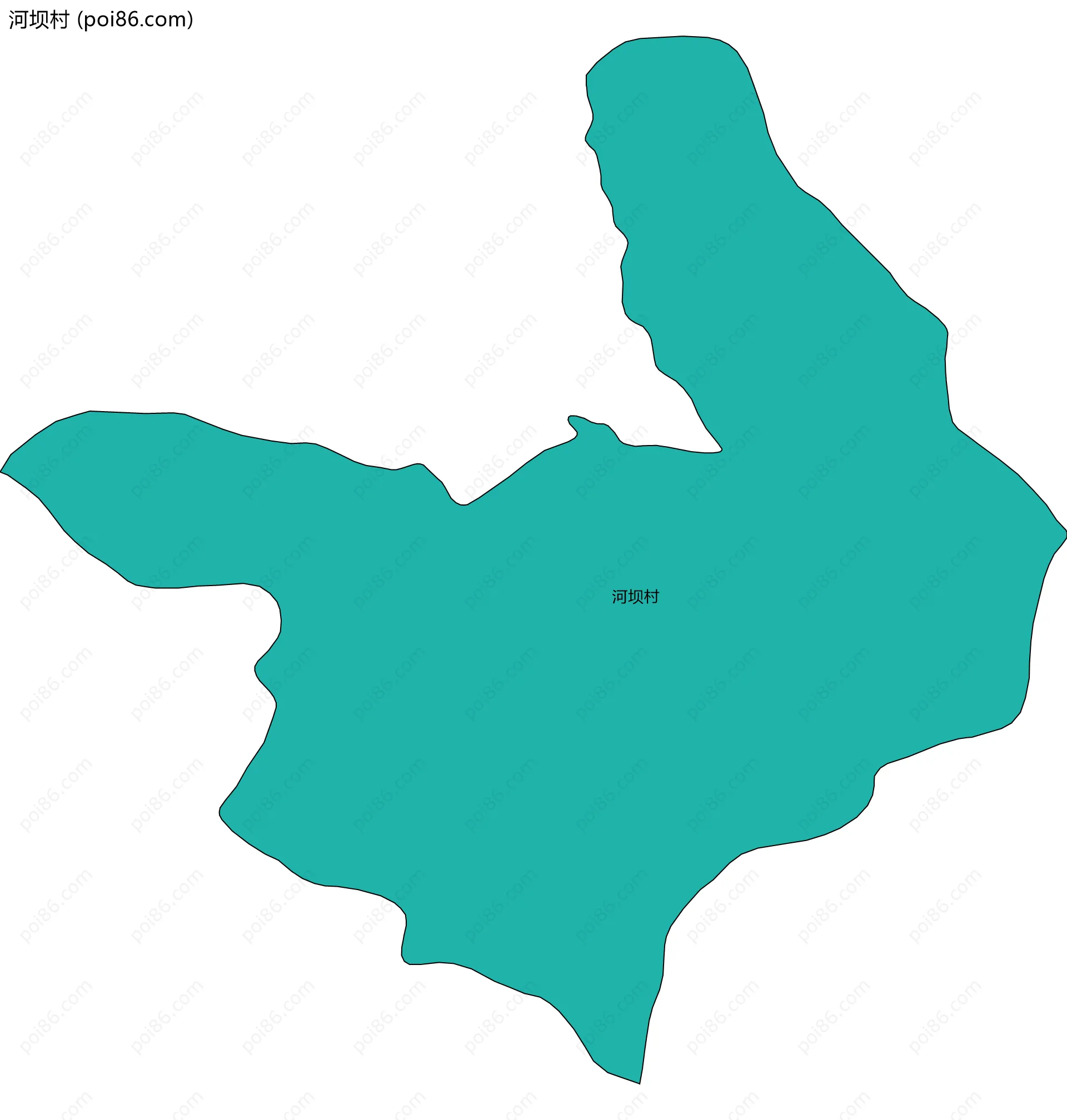 河坝村边界地图