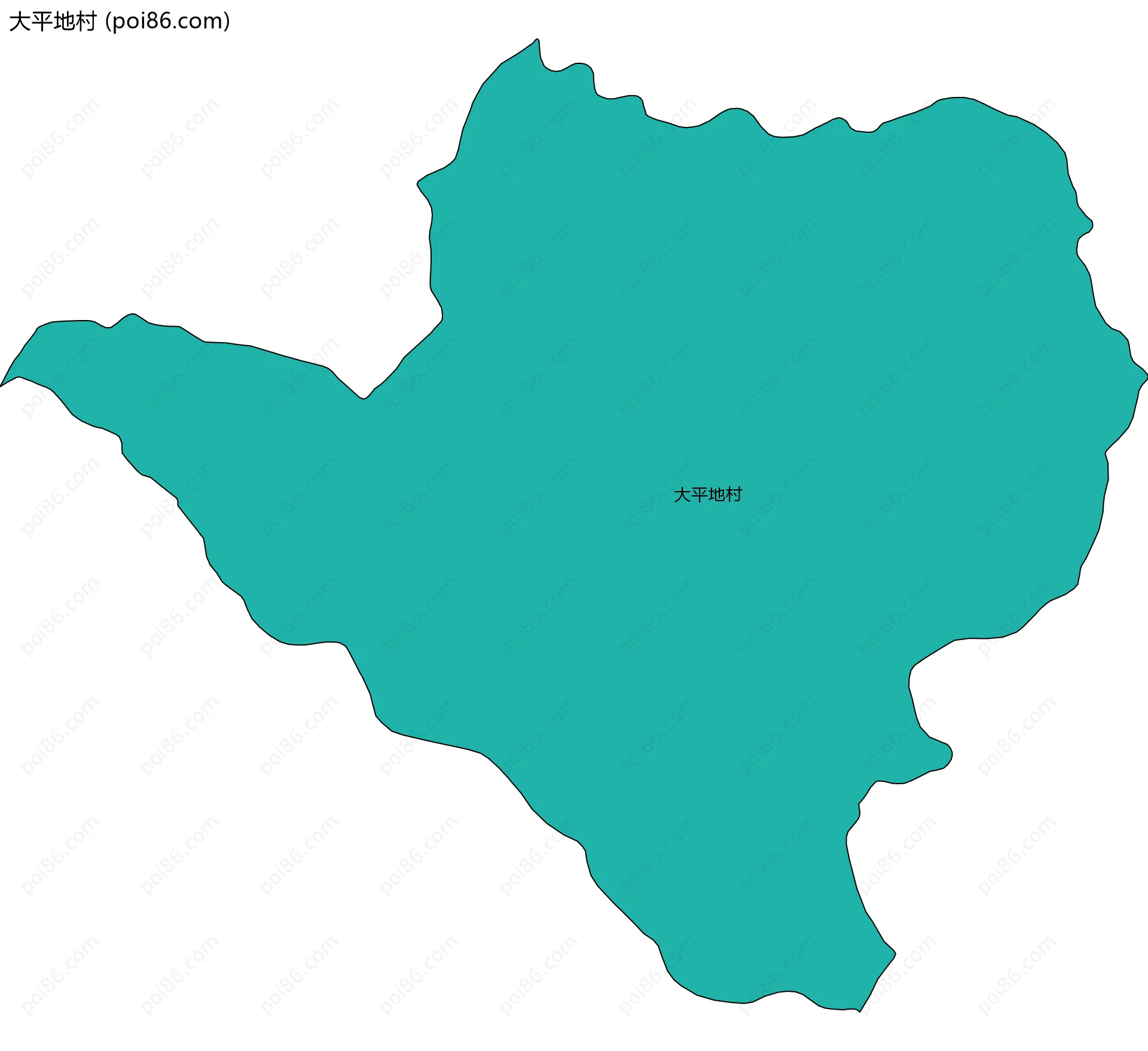 大平地村边界地图
