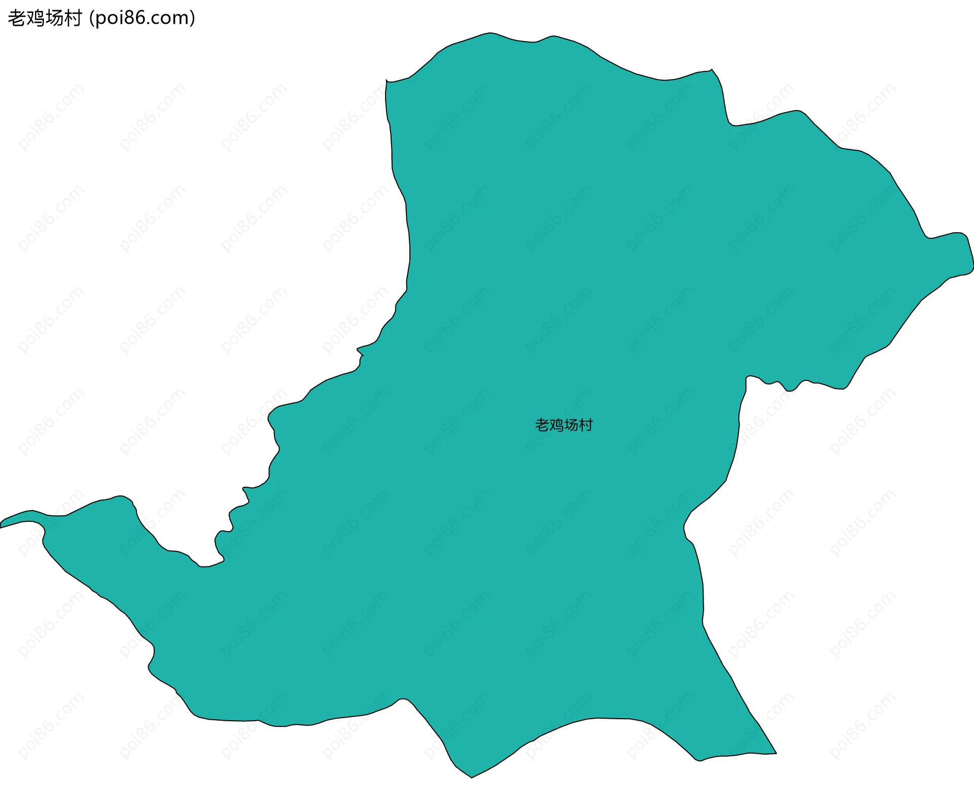 老鸡场村边界地图