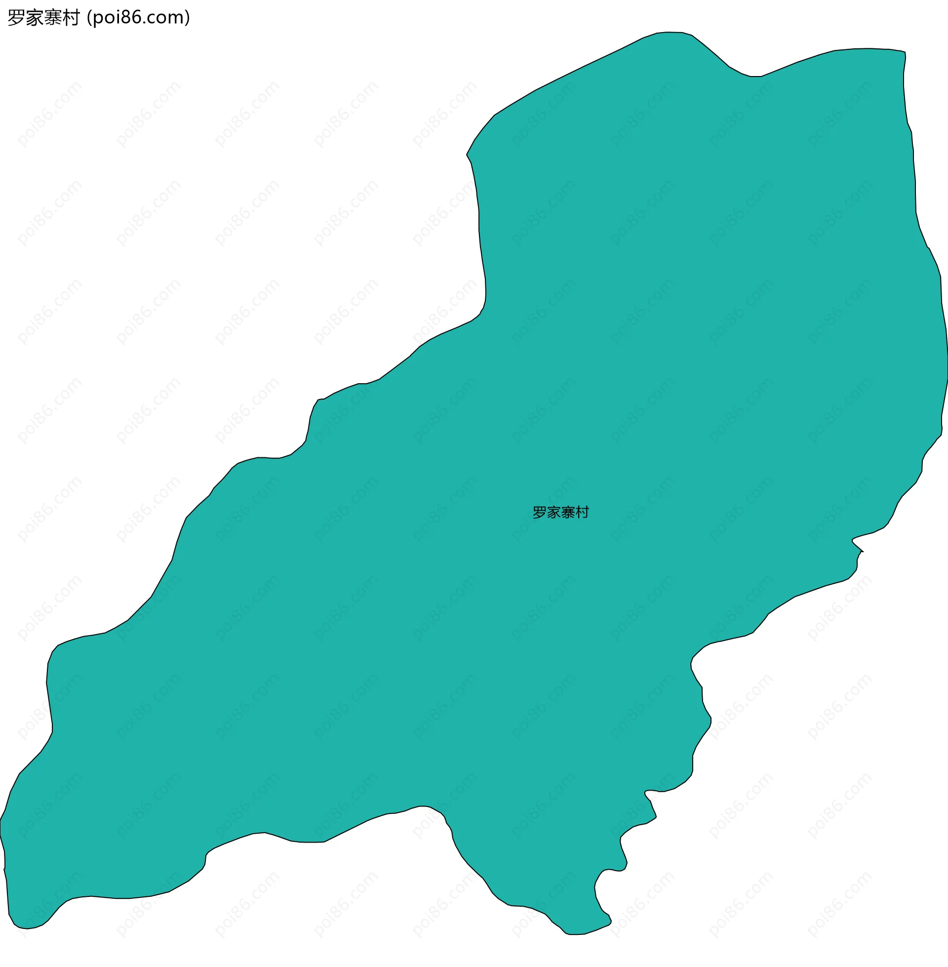 罗家寨村边界地图