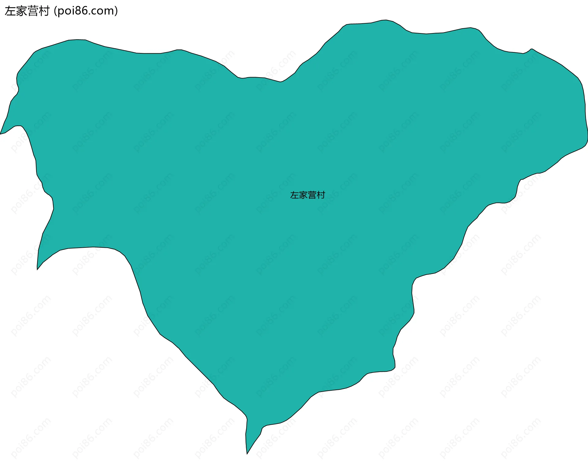 左家营村边界地图