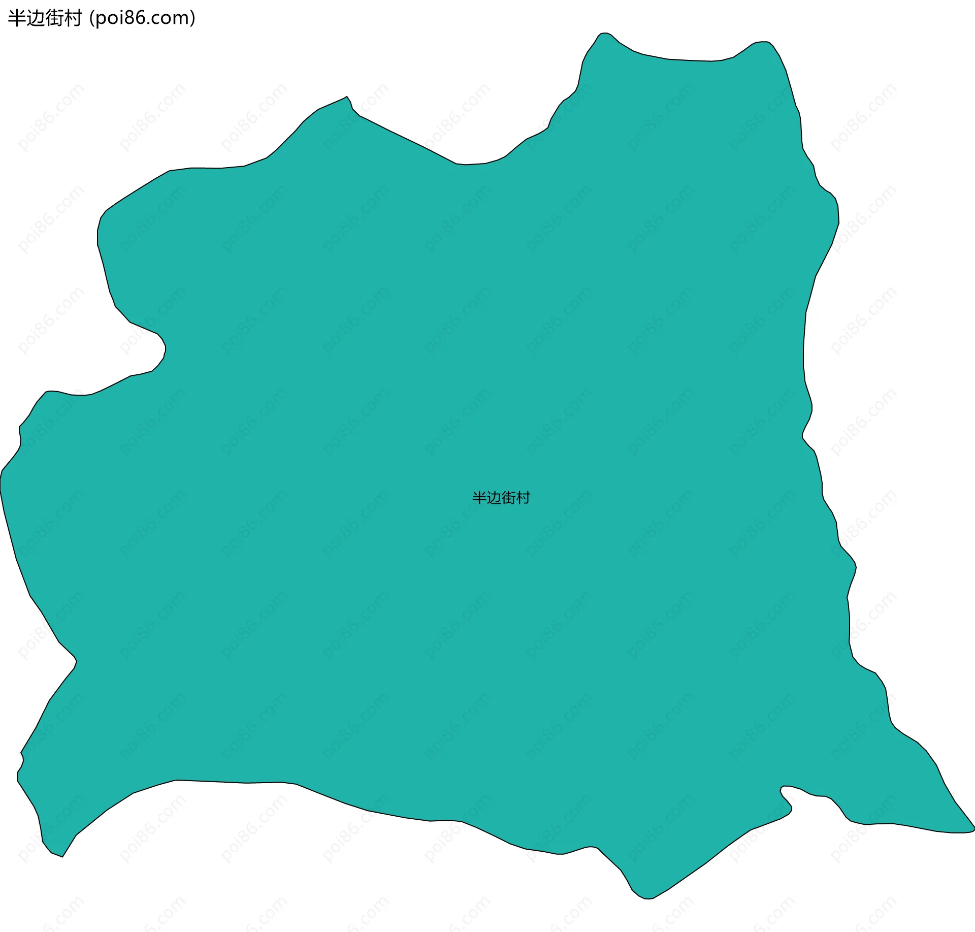 半边街村边界地图
