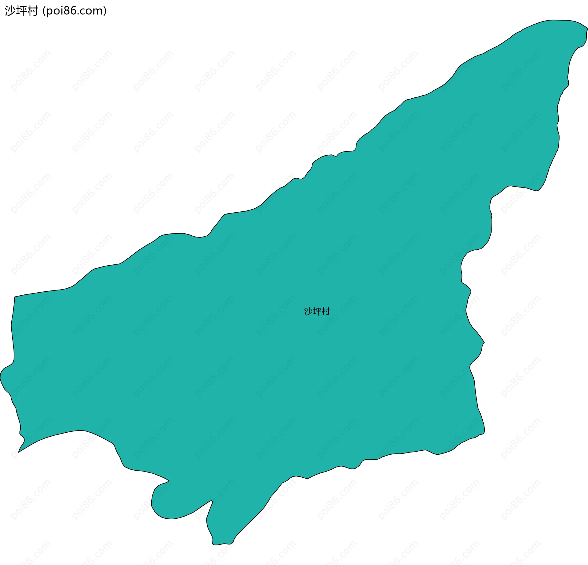 沙坪村边界地图