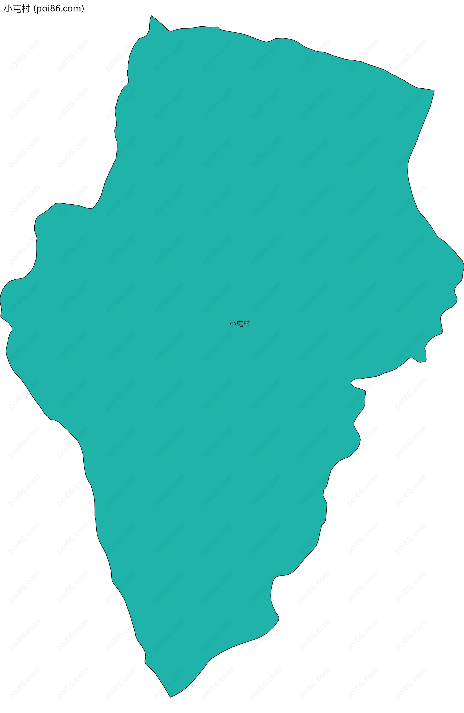 小屯村边界地图