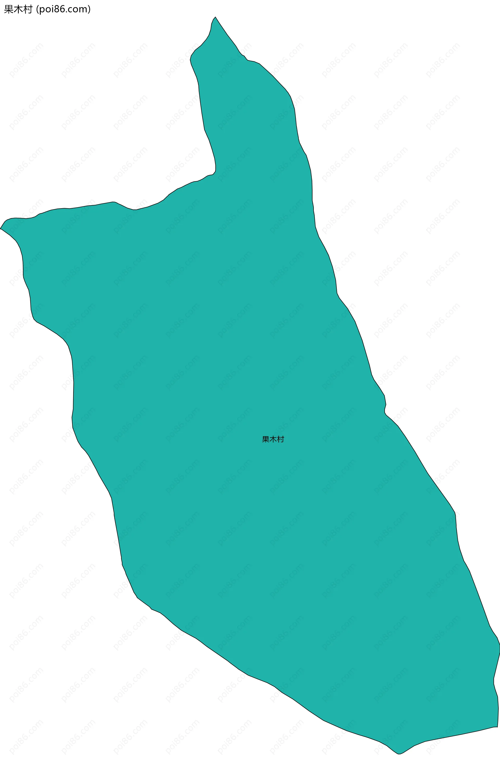 果木村边界地图