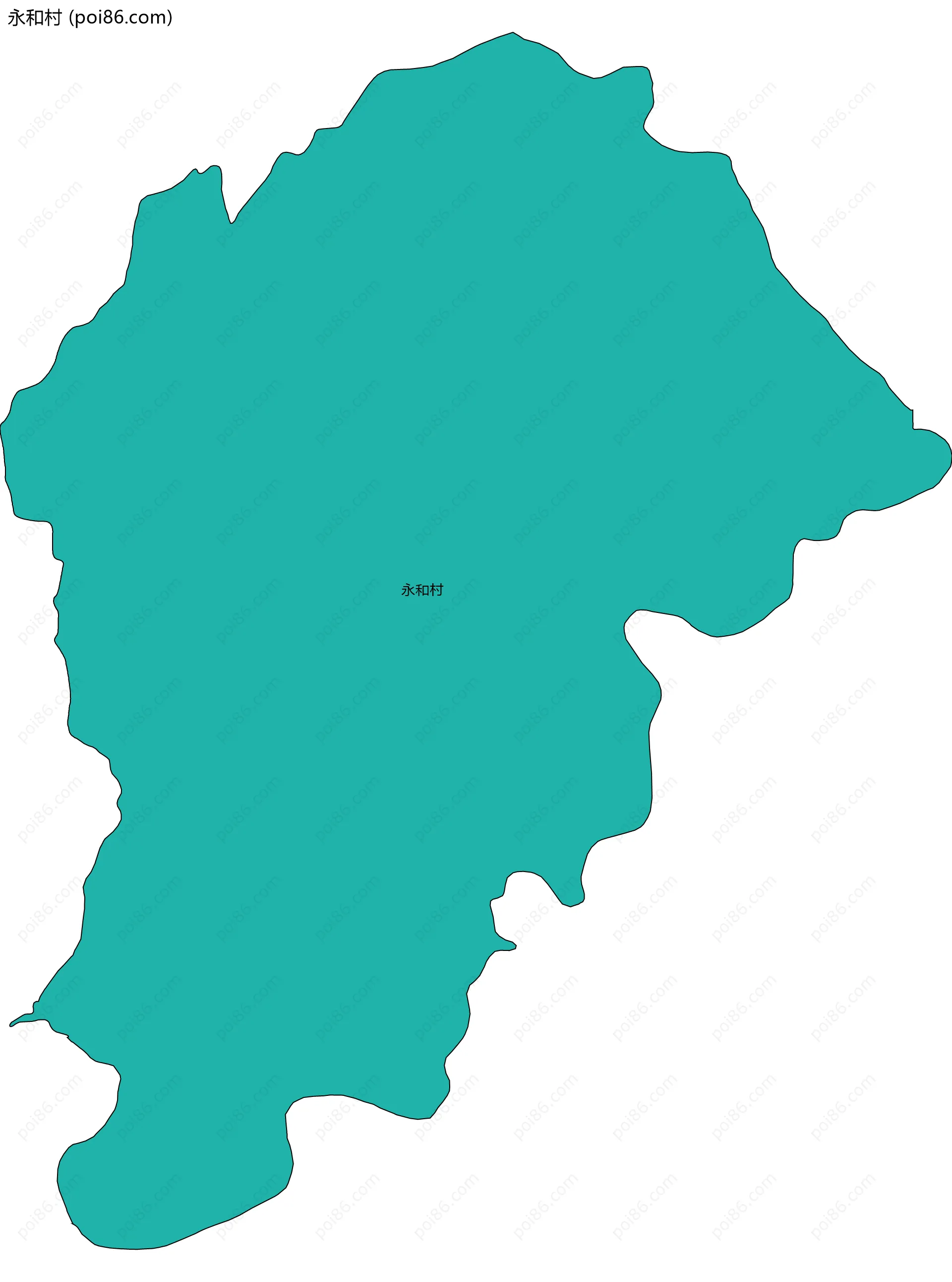 永和村边界地图