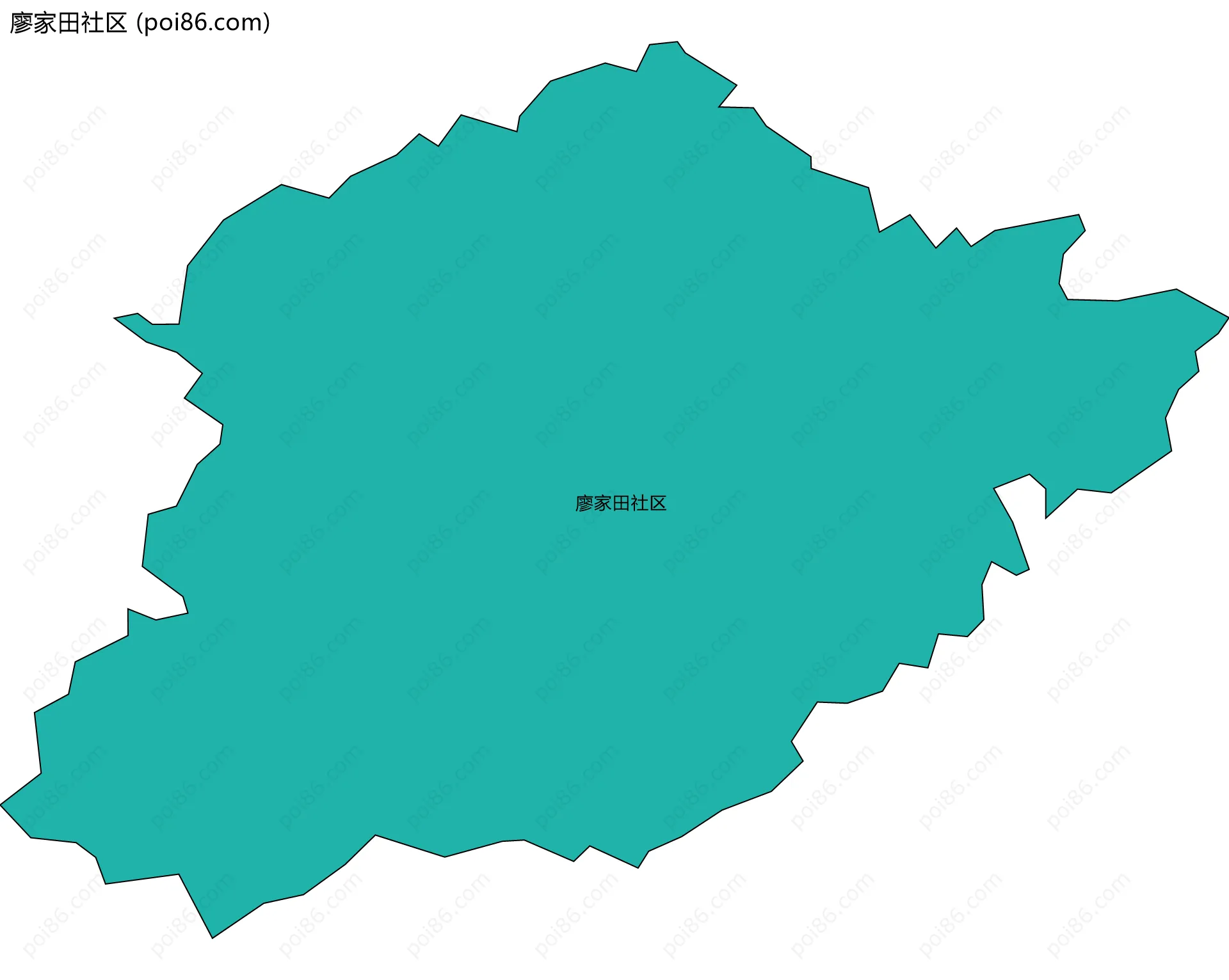 廖家田社区边界地图