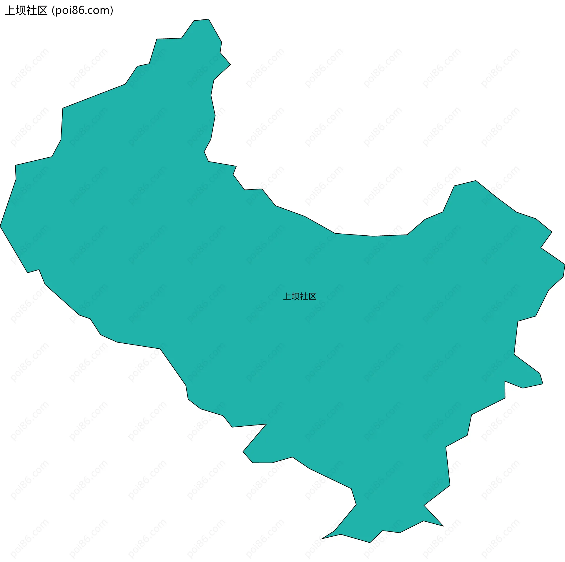 上坝社区边界地图