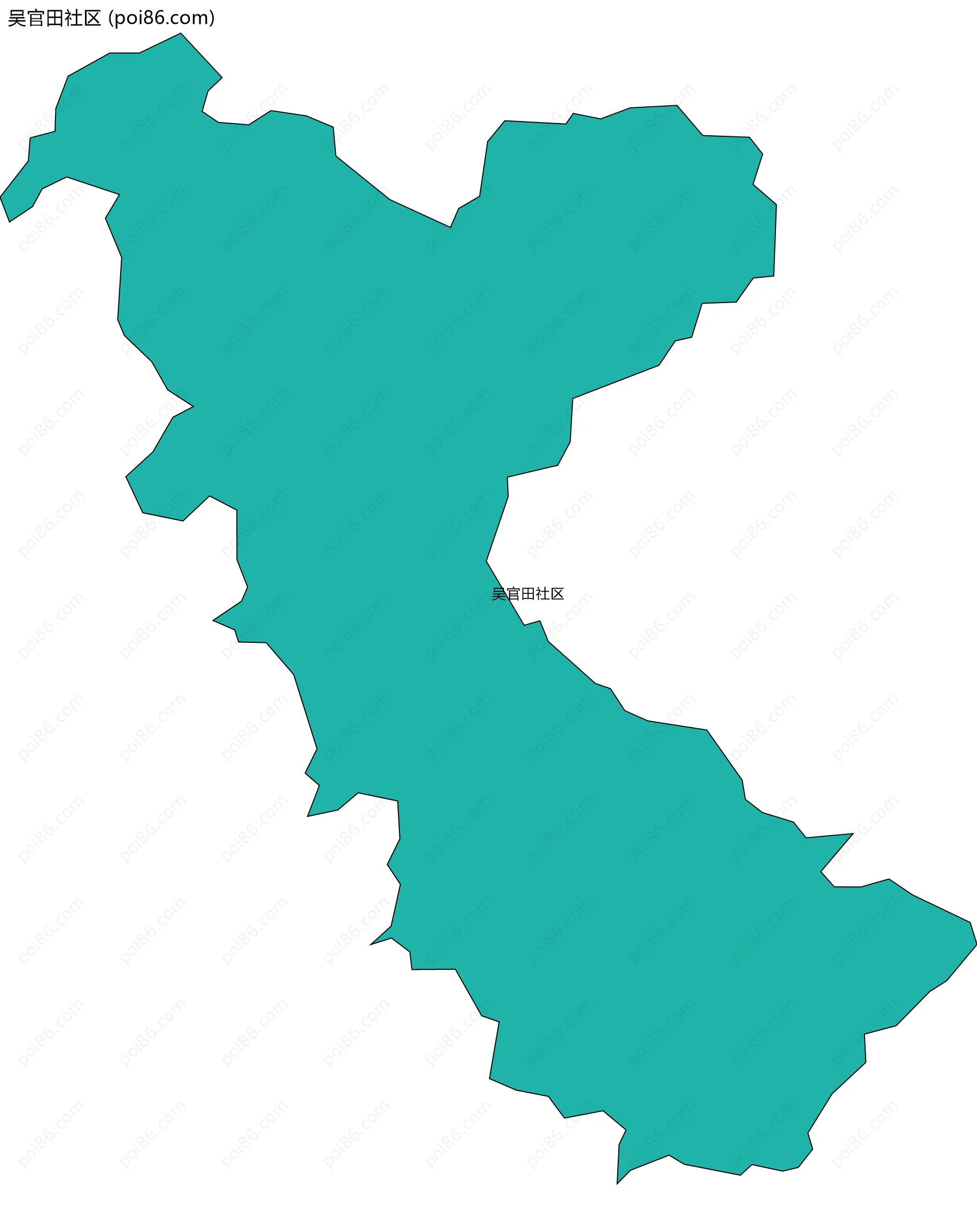 吴官田社区边界地图