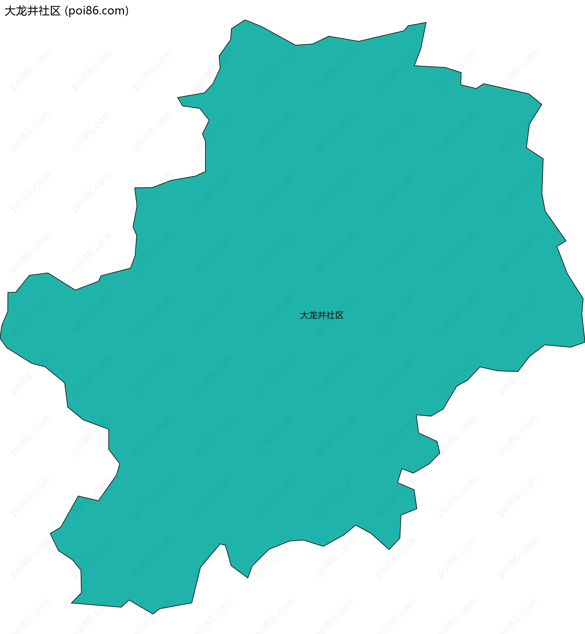 大龙井社区边界地图