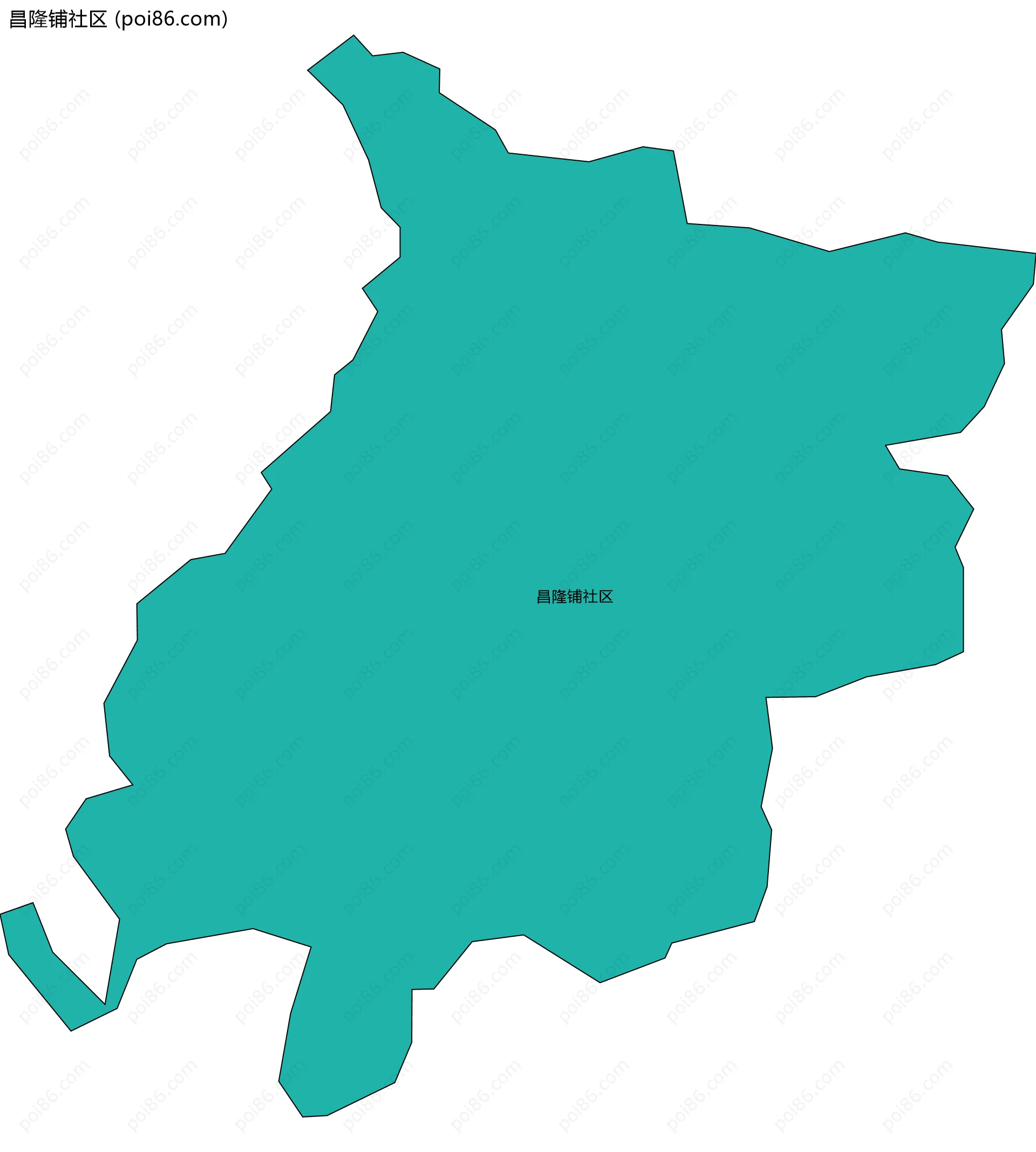 昌隆铺社区边界地图