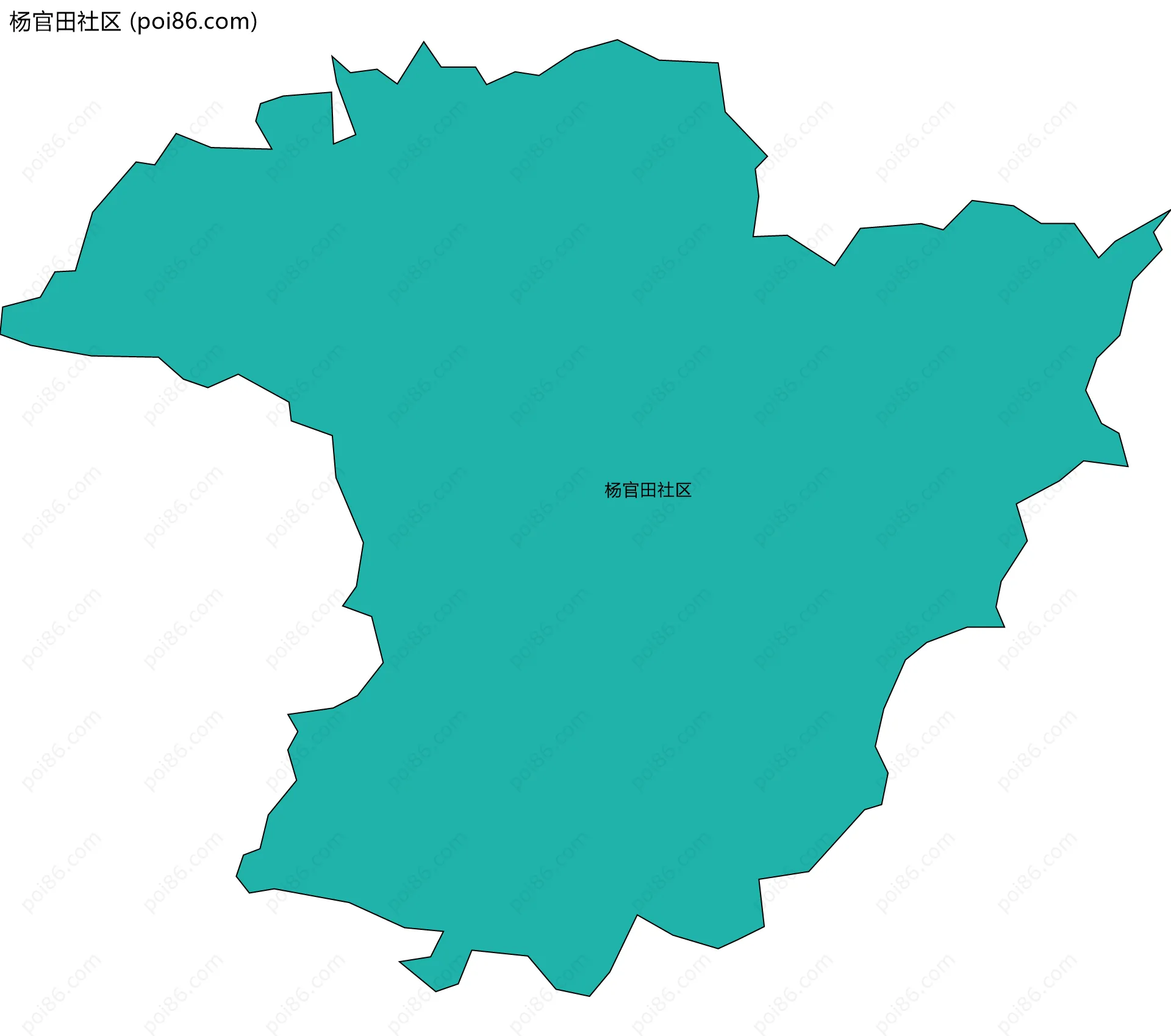 杨官田社区边界地图