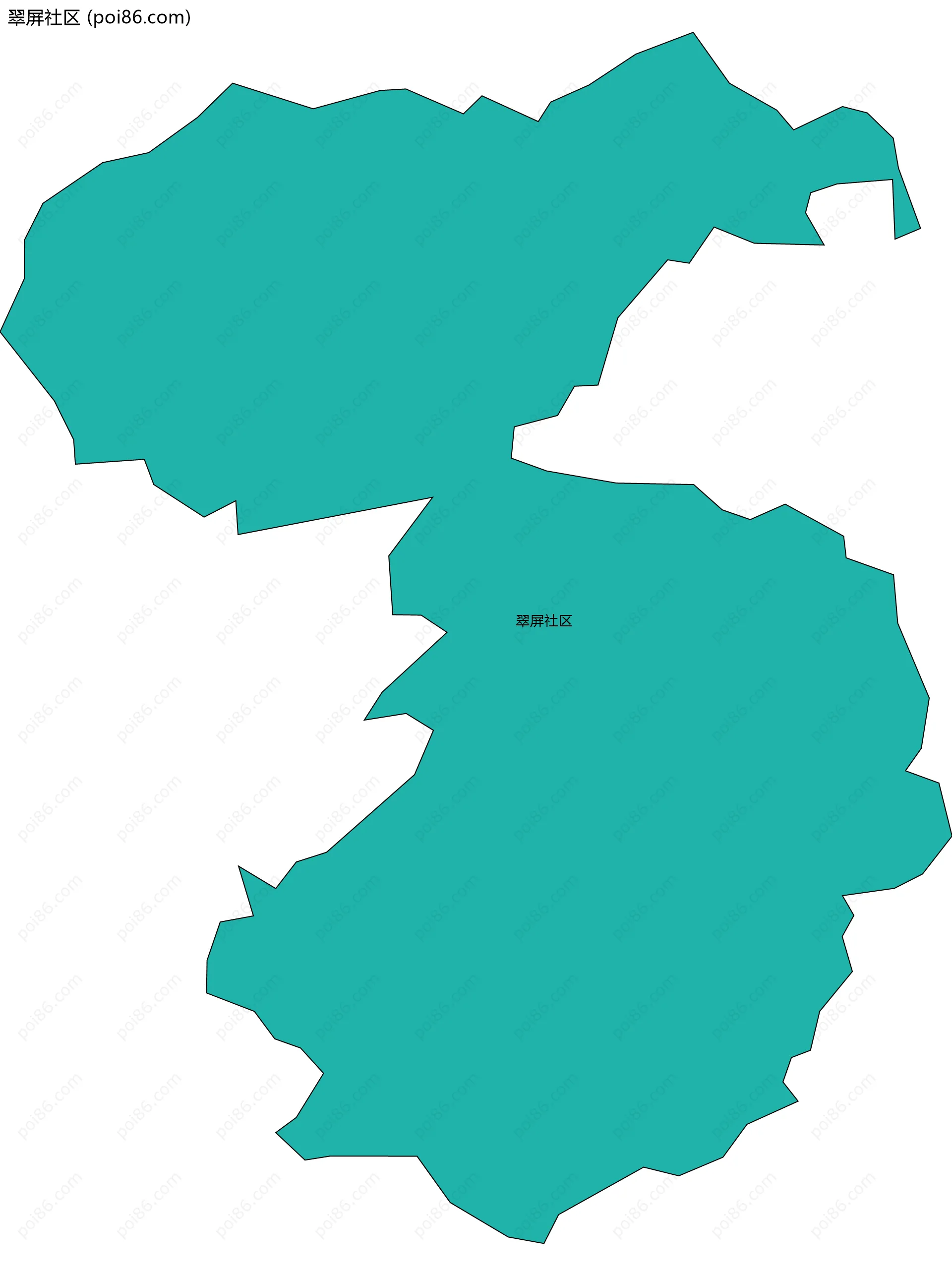 翠屏社区边界地图