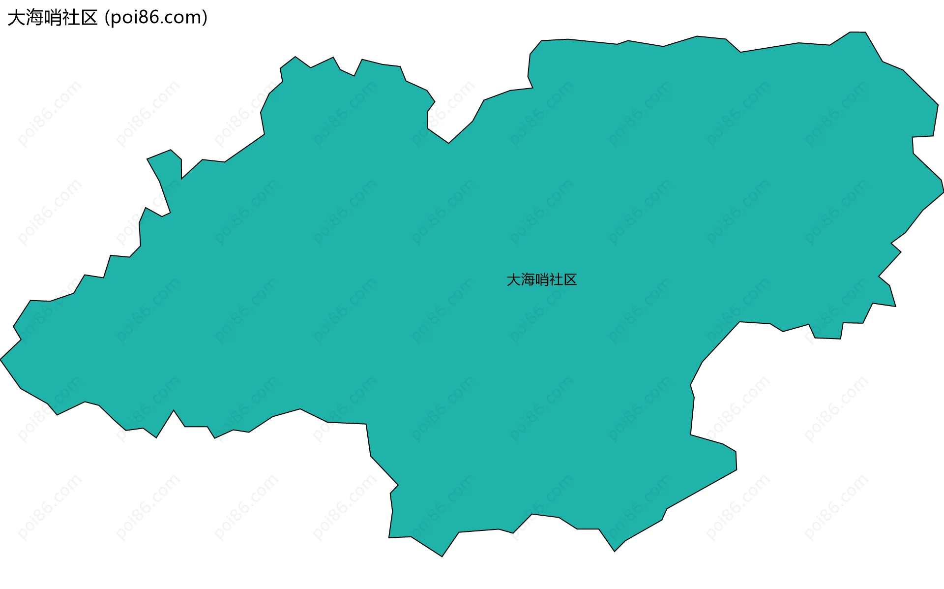 大海哨社区边界地图