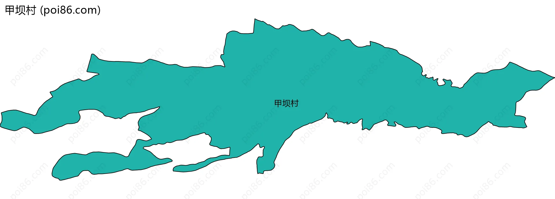 甲坝村边界地图