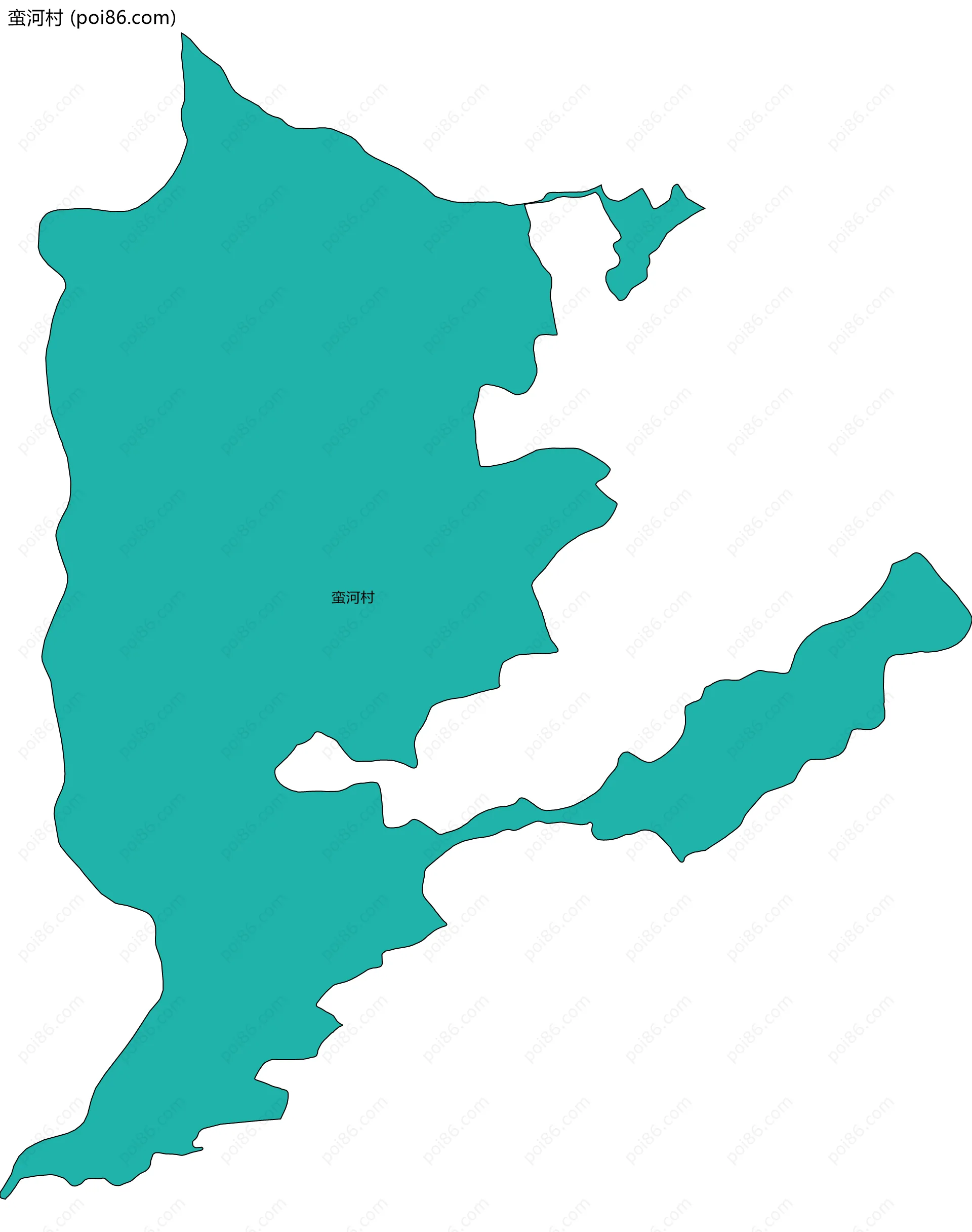 蛮河村边界地图