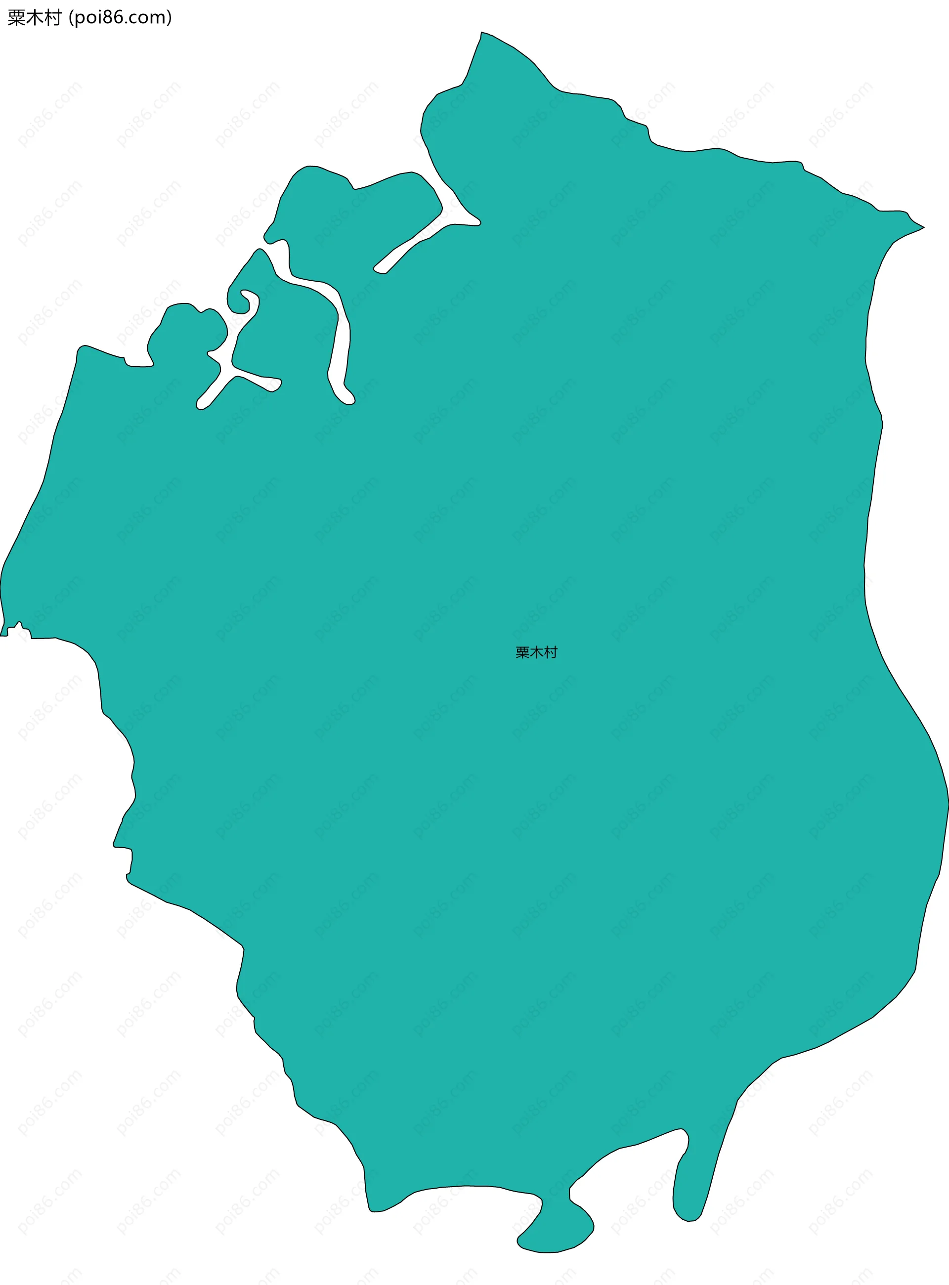 粟木村边界地图