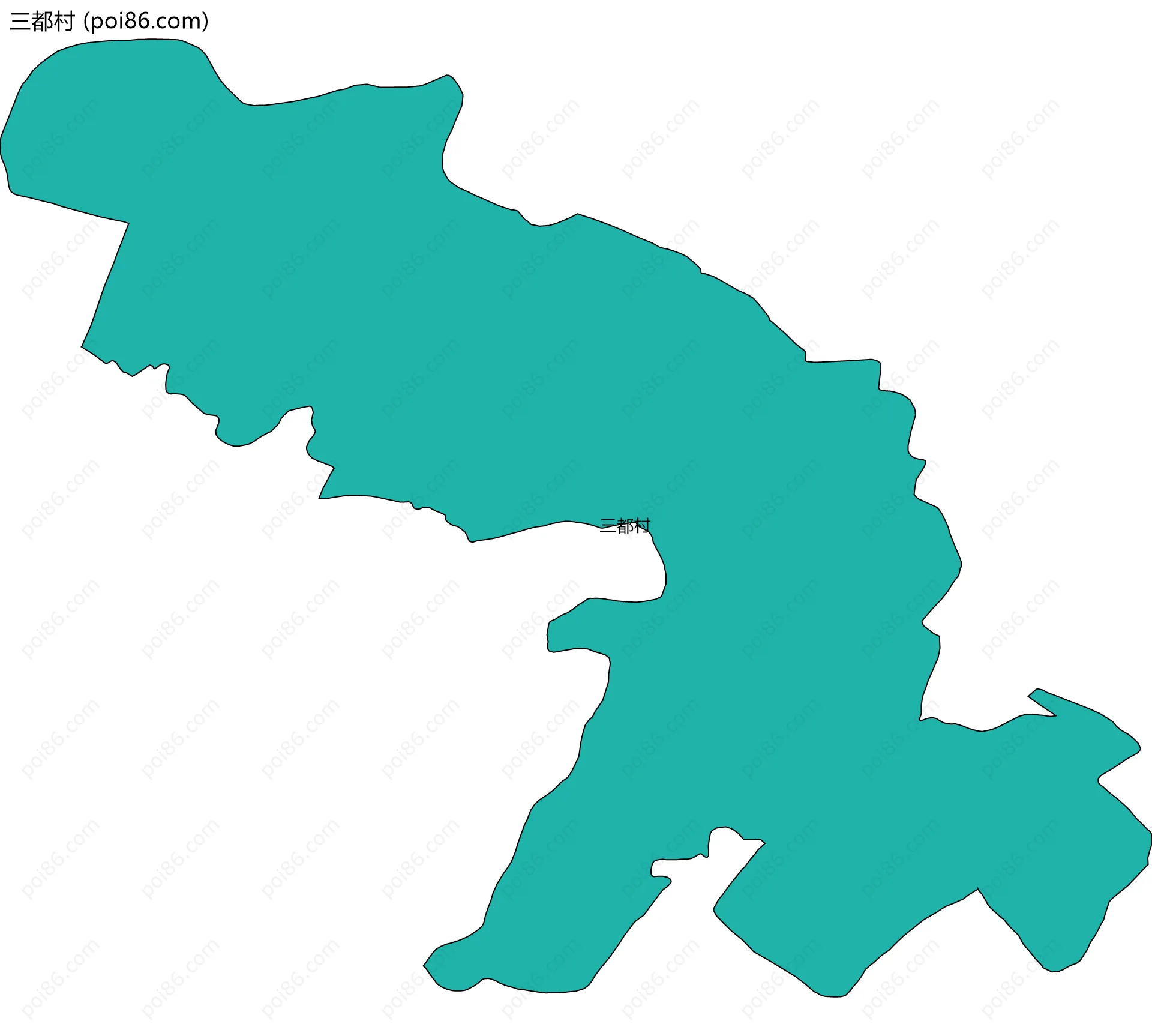 三都村边界地图