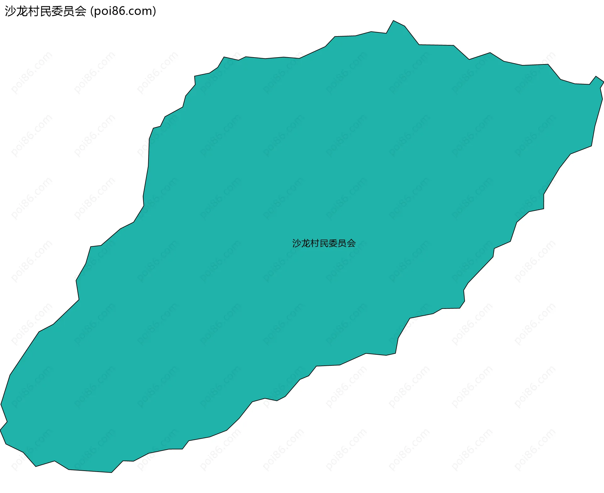沙龙村民委员会边界地图