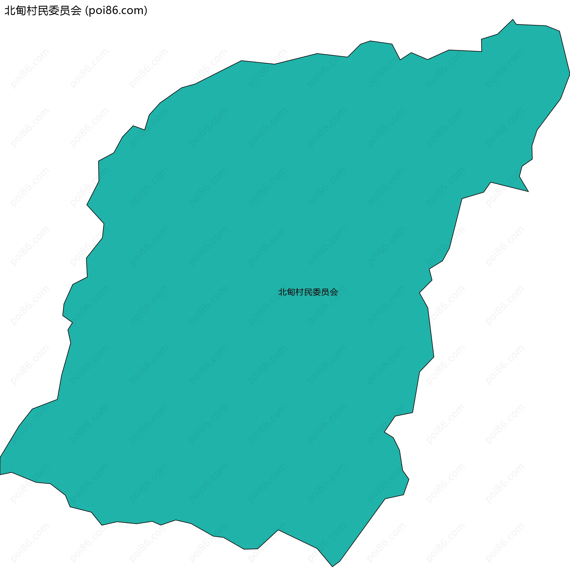 北甸村民委员会边界地图