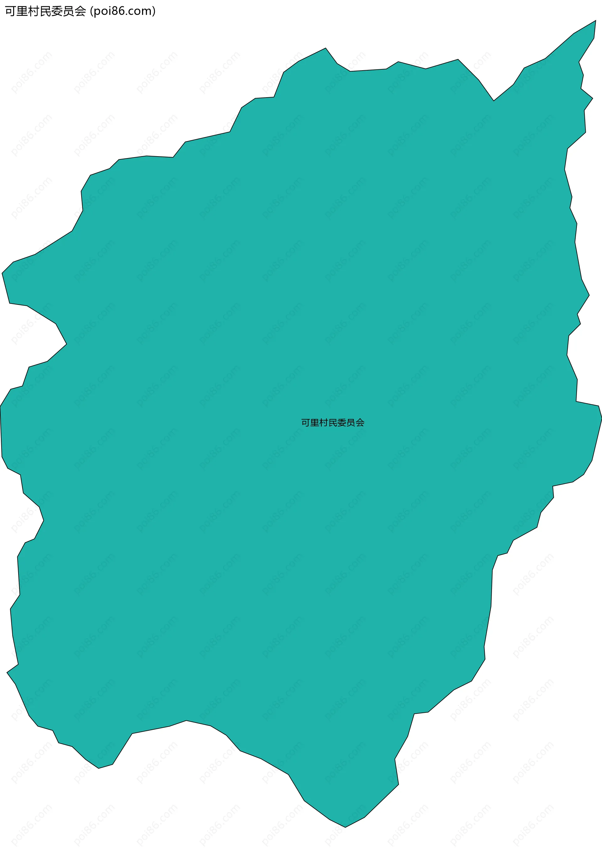可里村民委员会边界地图