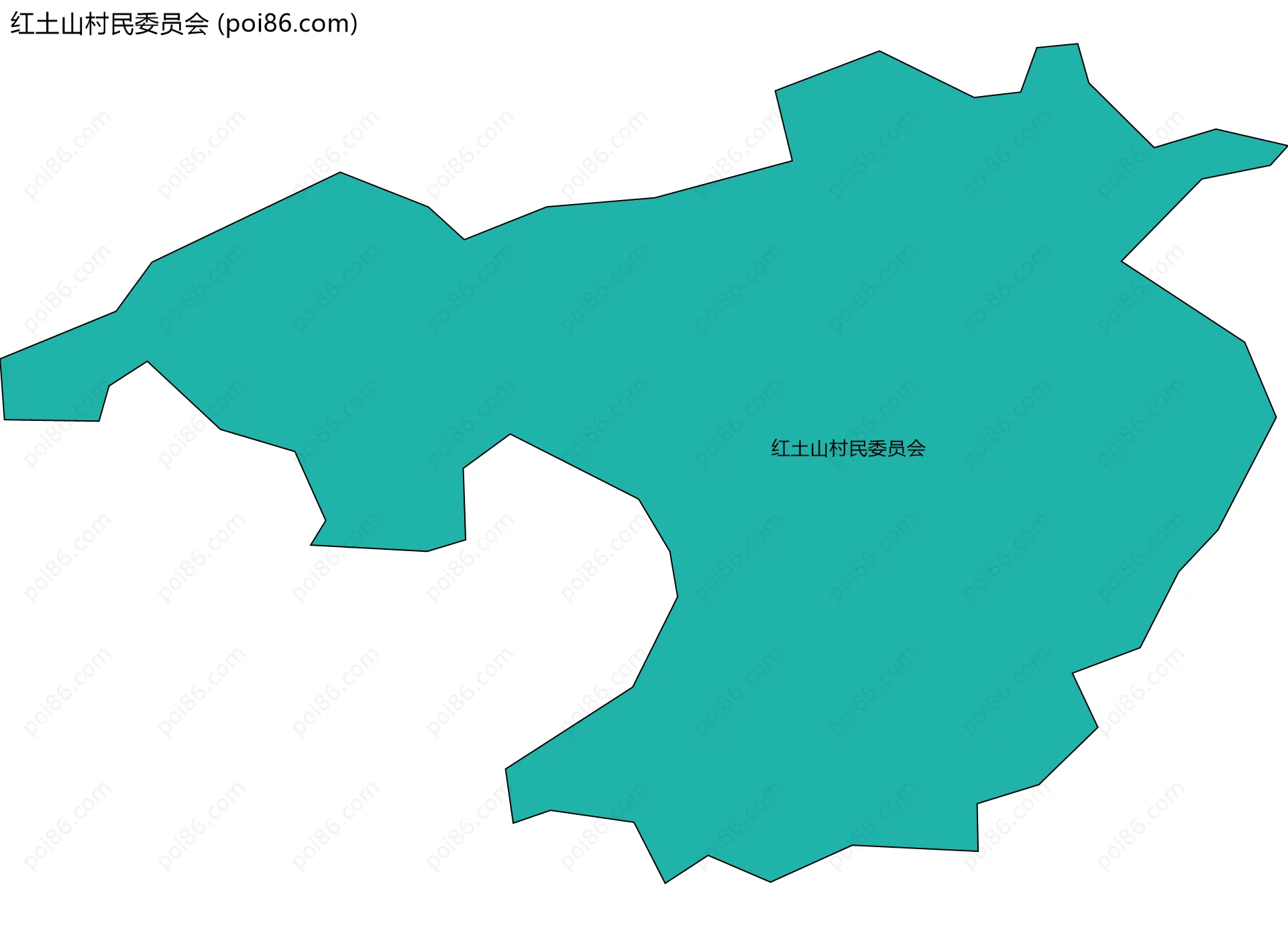 红土山村民委员会边界地图