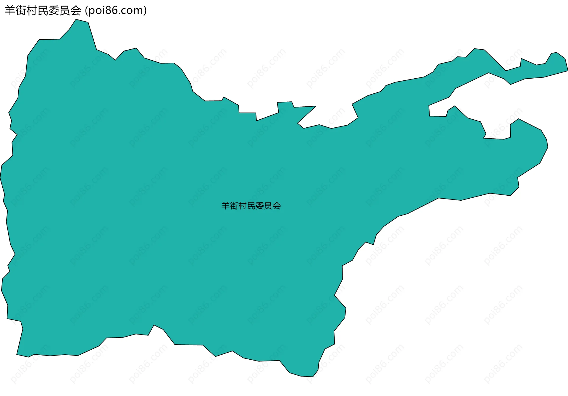 羊街村民委员会边界地图