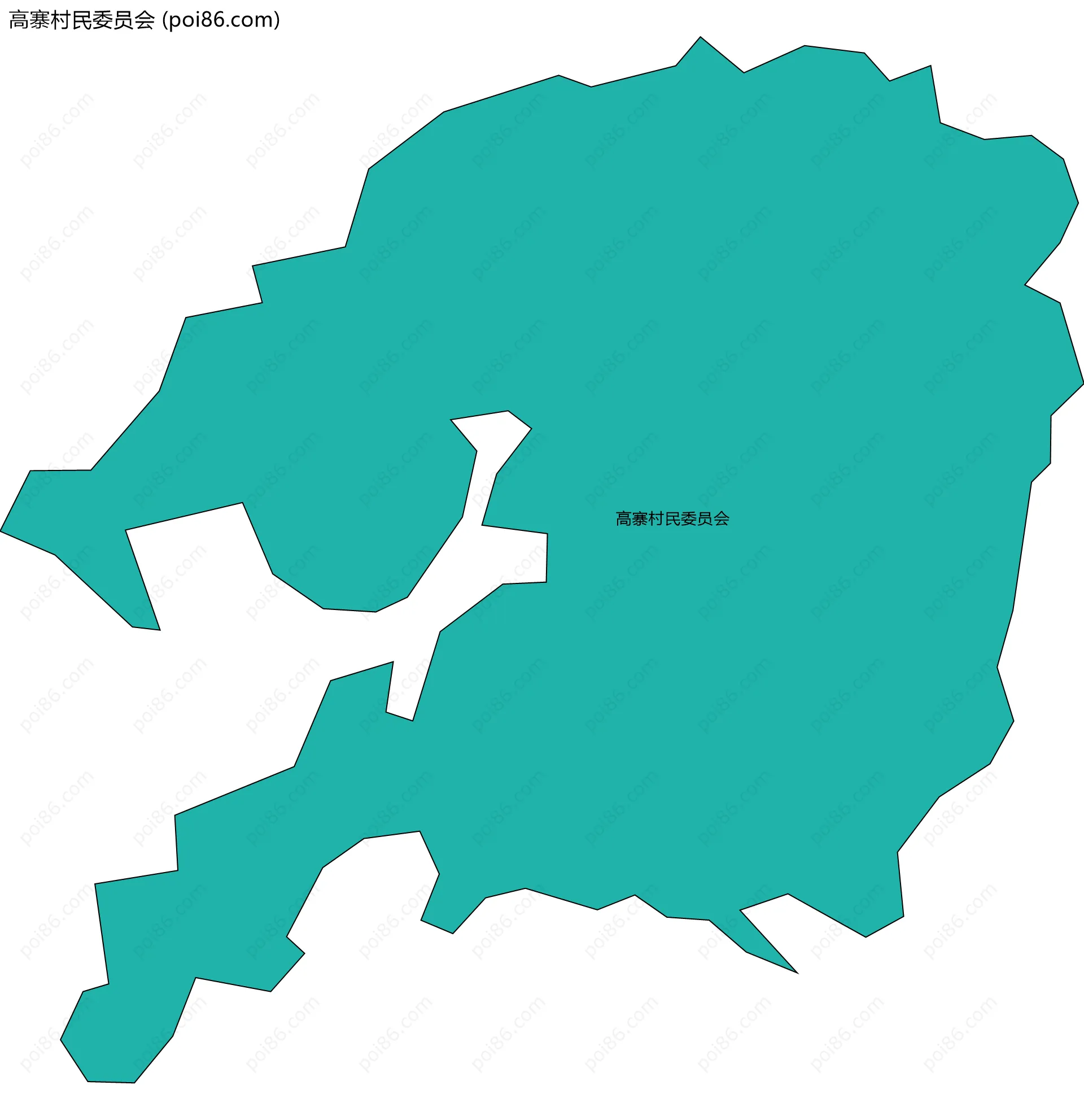 高寨村民委员会边界地图