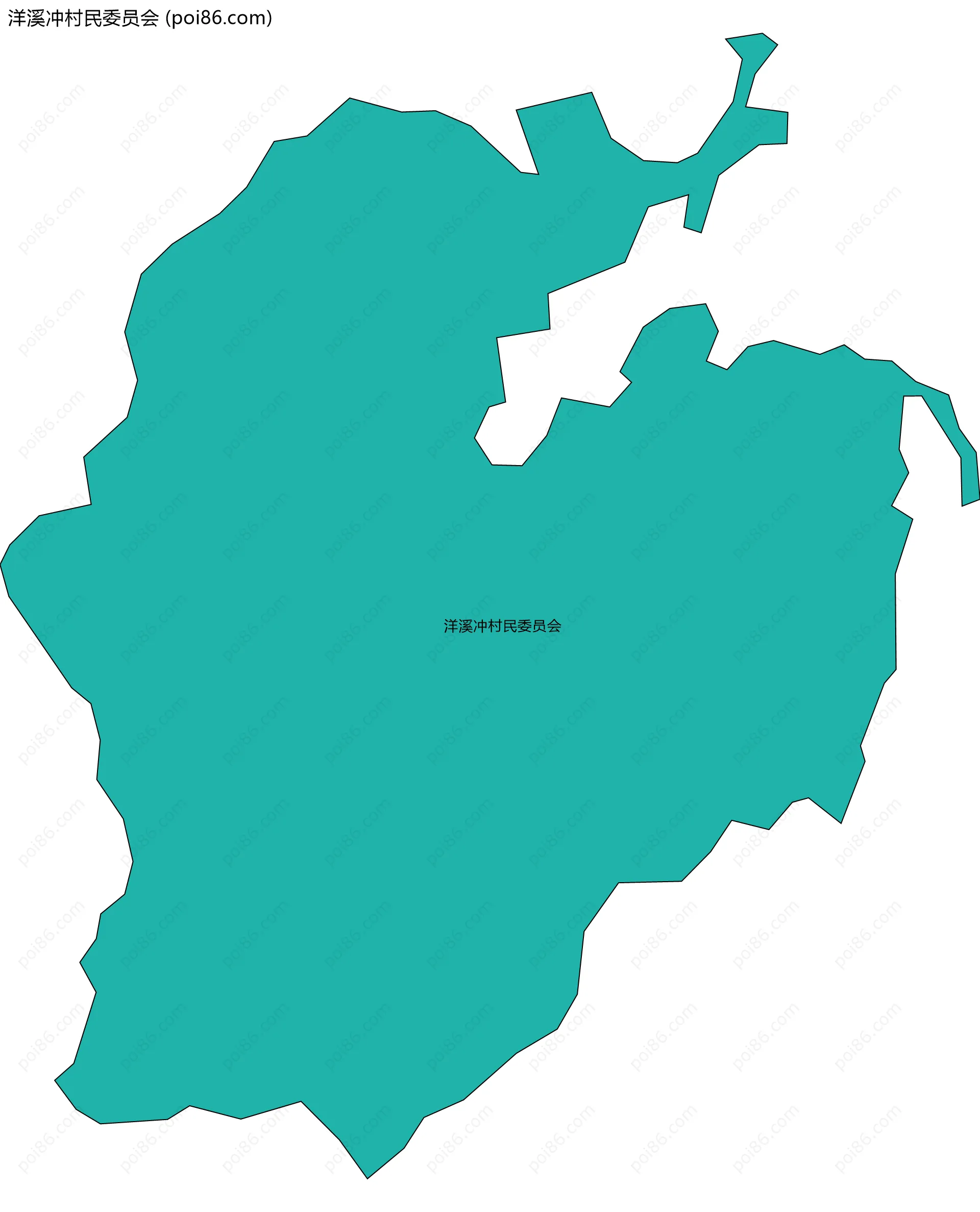 洋溪冲村民委员会边界地图