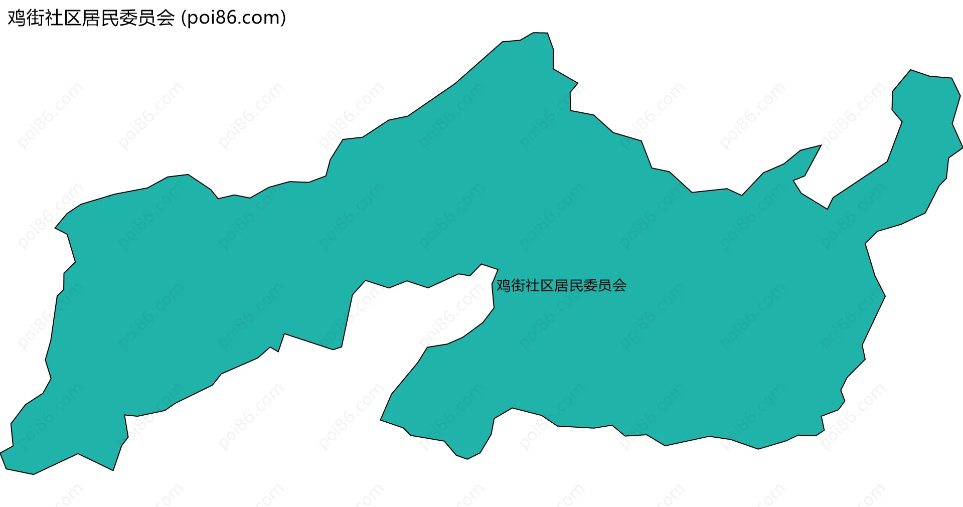 鸡街社区居民委员会边界地图