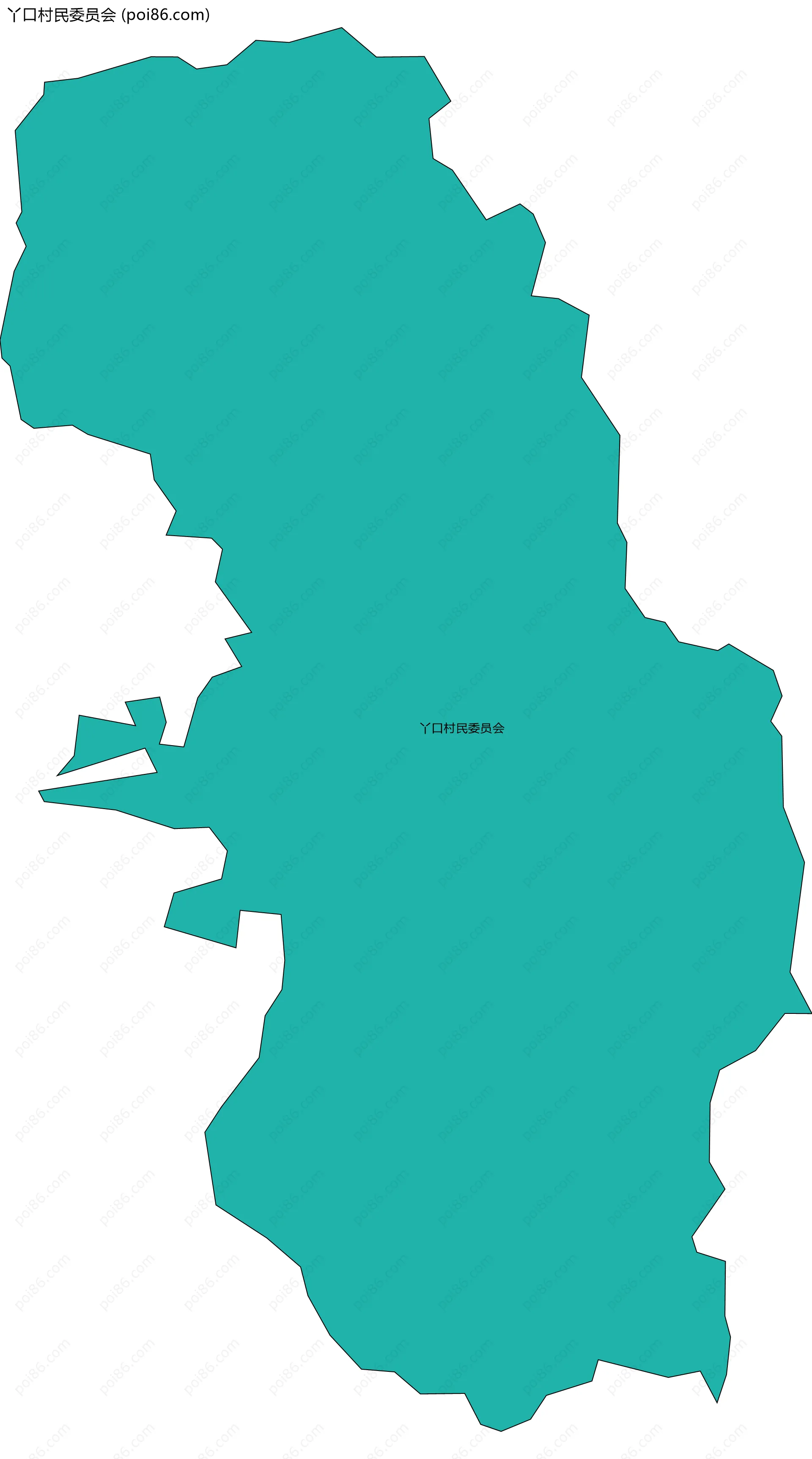 丫口村民委员会边界地图