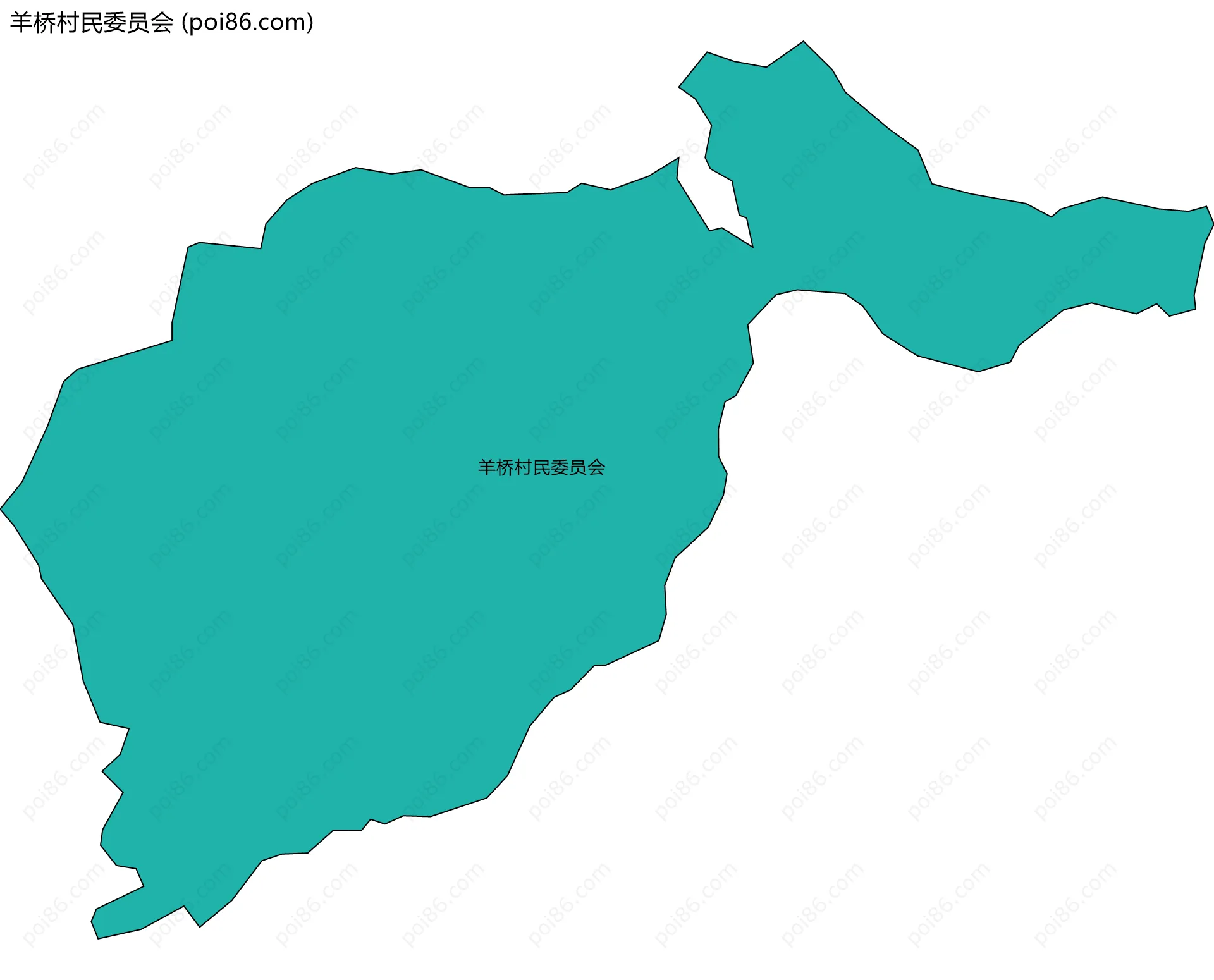 羊桥村民委员会边界地图
