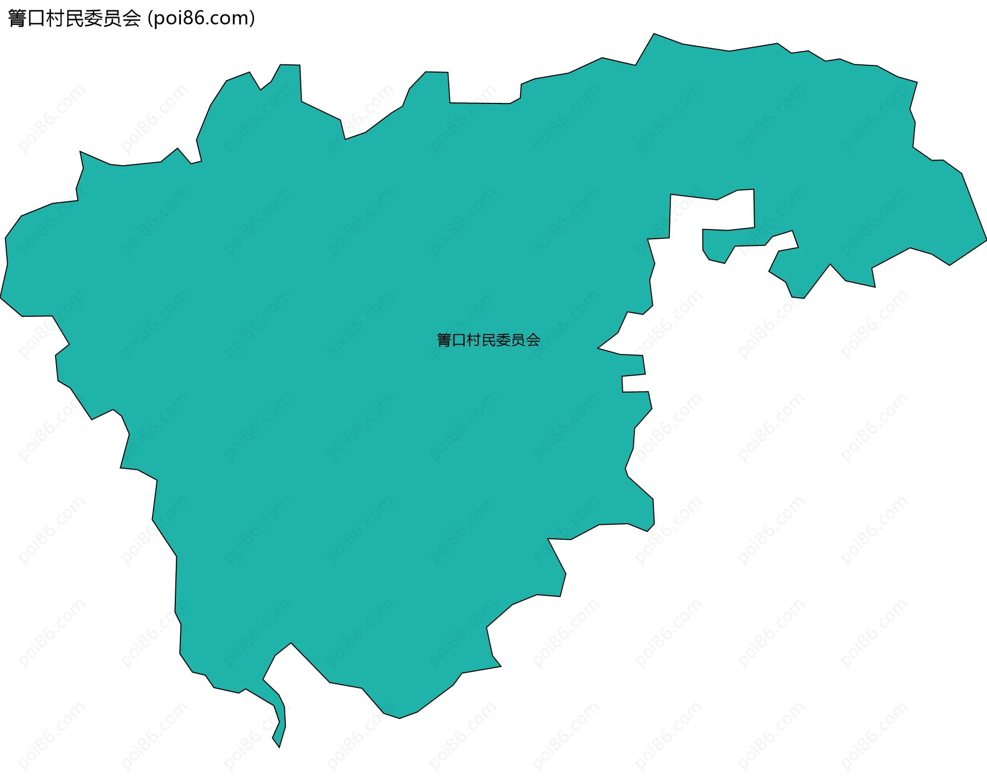 箐口村民委员会边界地图