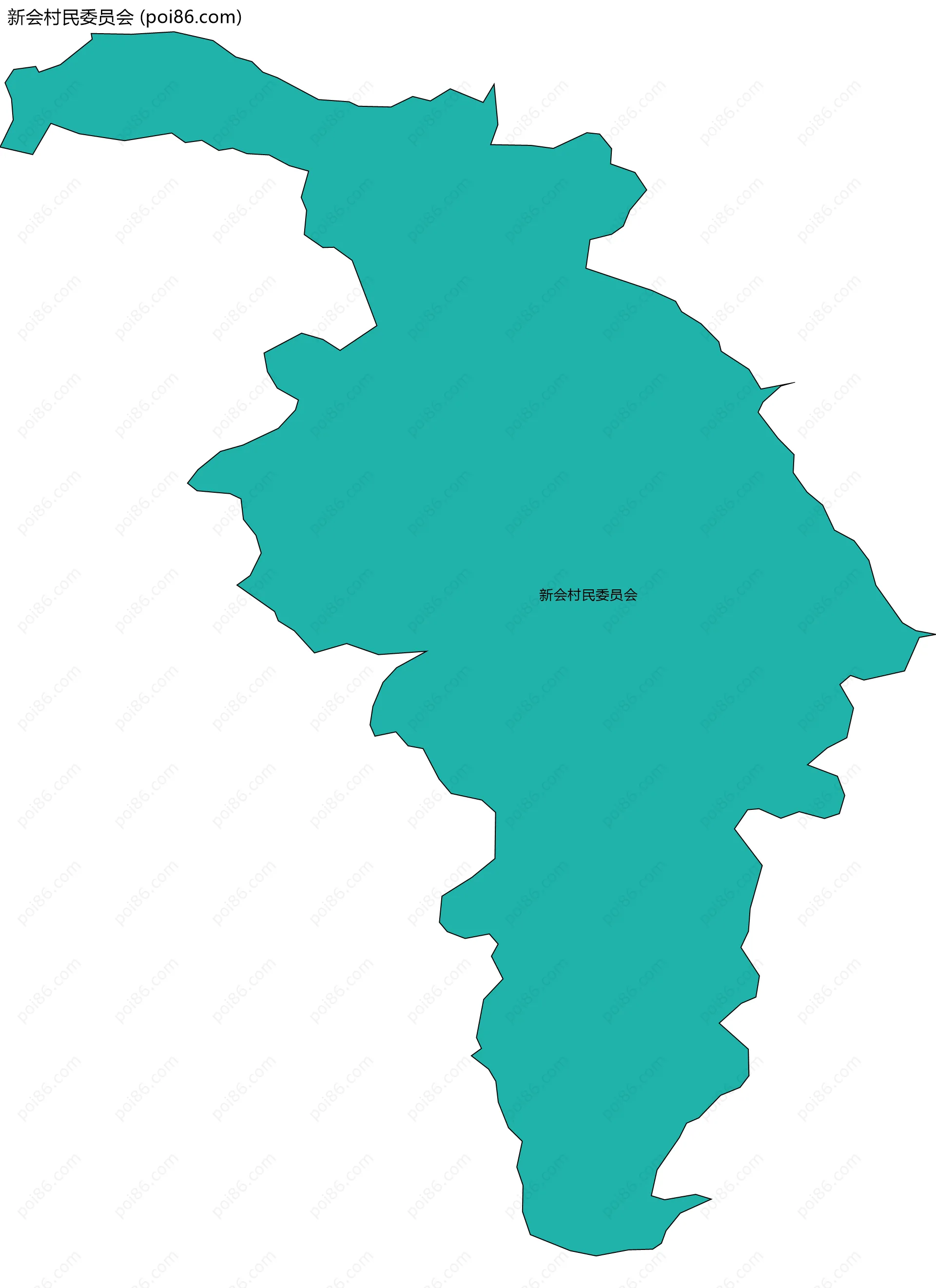 新会村民委员会边界地图