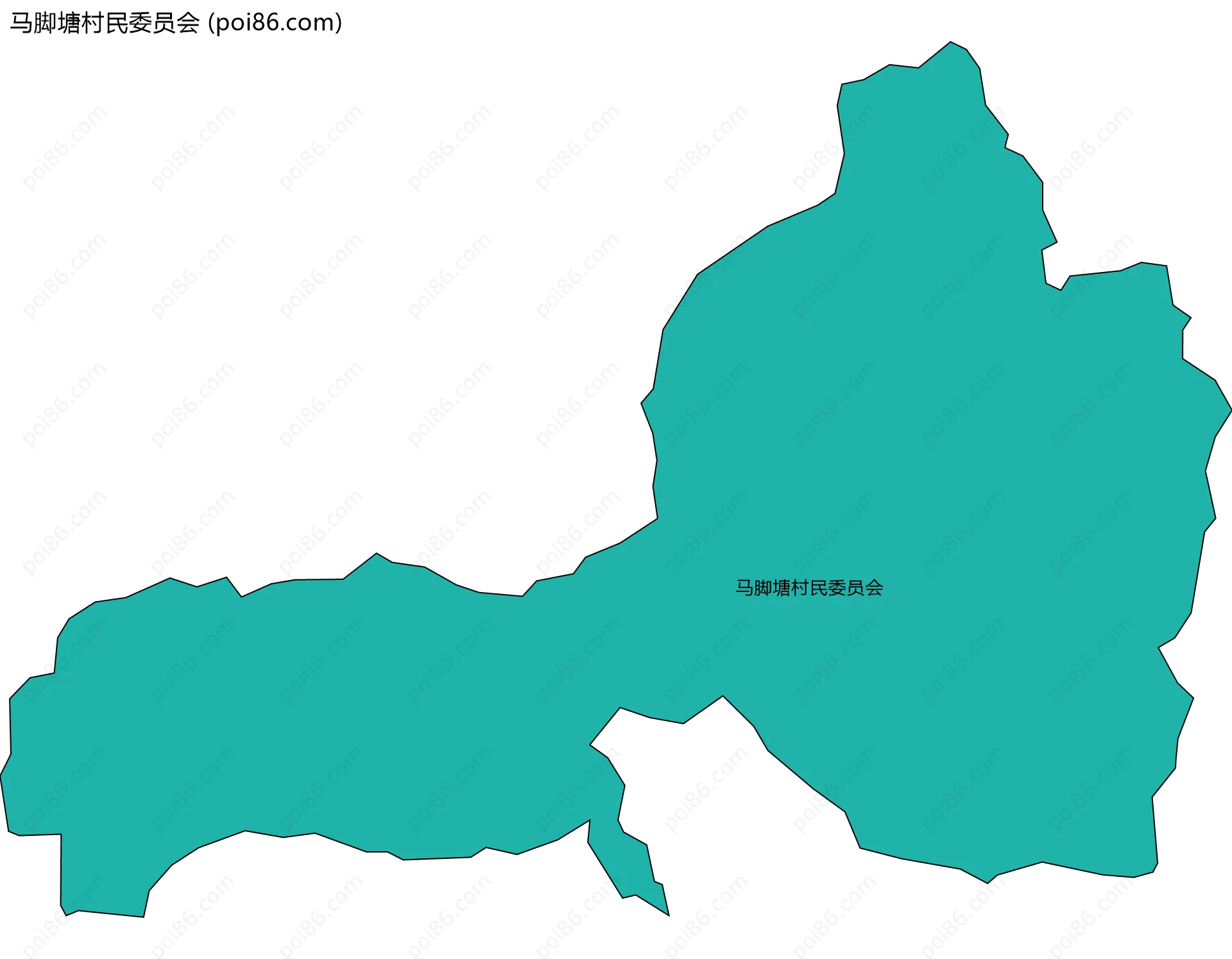 马脚塘村民委员会边界地图