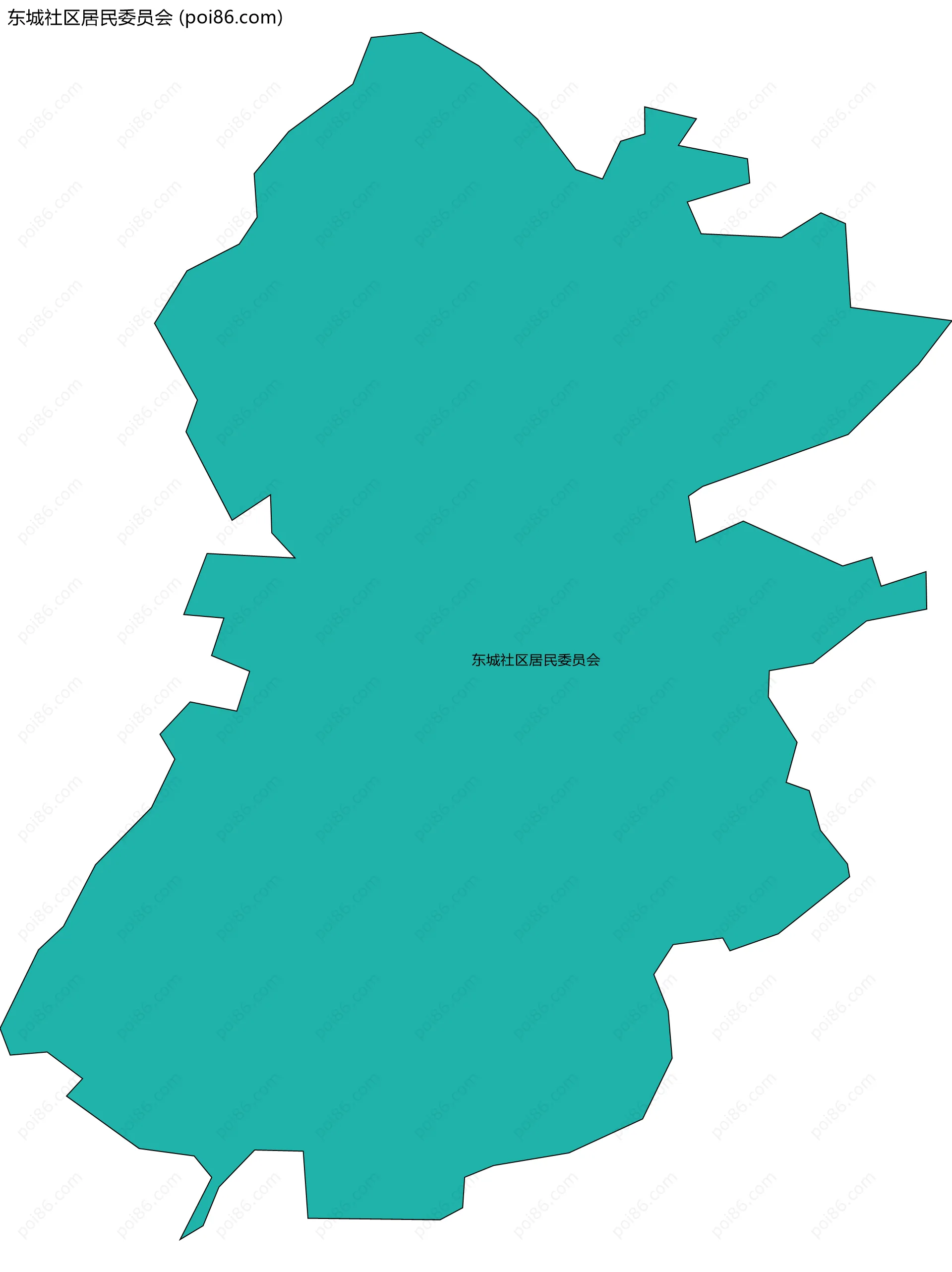 东城社区居民委员会边界地图