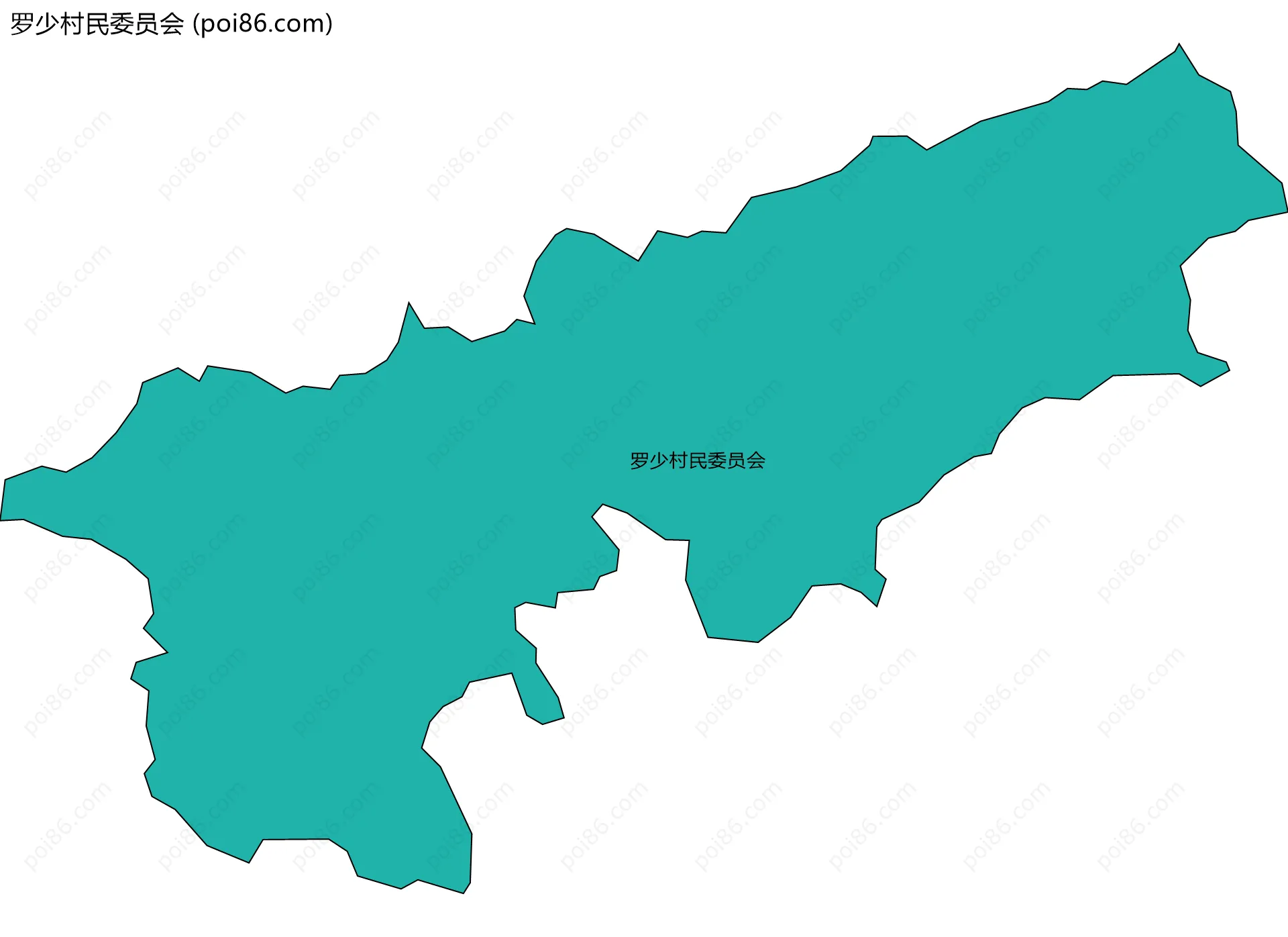 罗少村民委员会边界地图