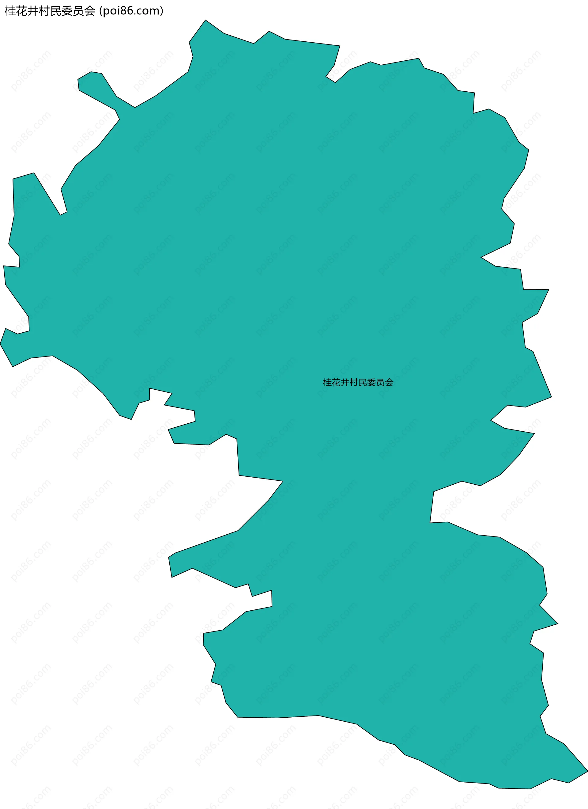 桂花井村民委员会边界地图
