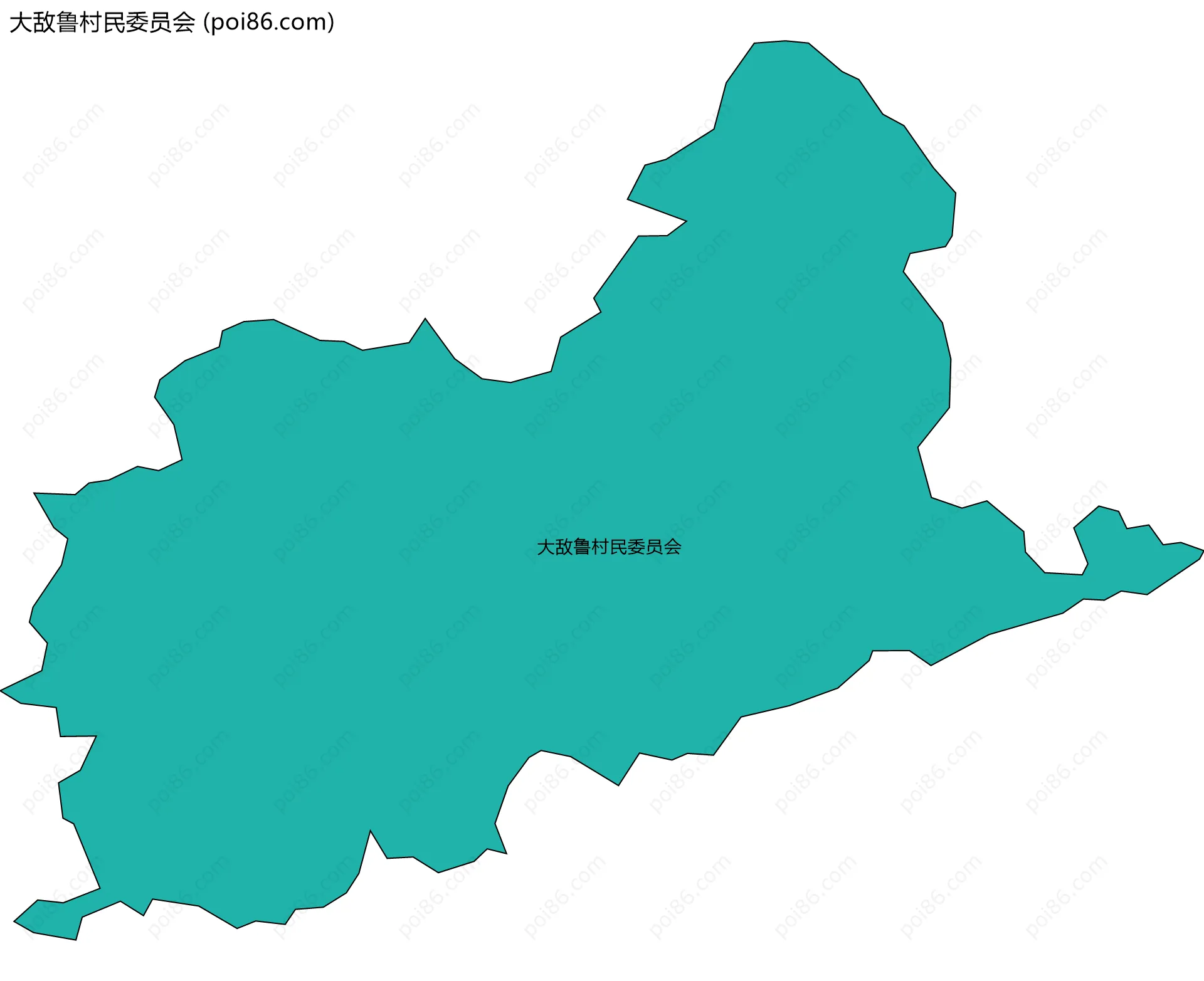 大敌鲁村民委员会边界地图