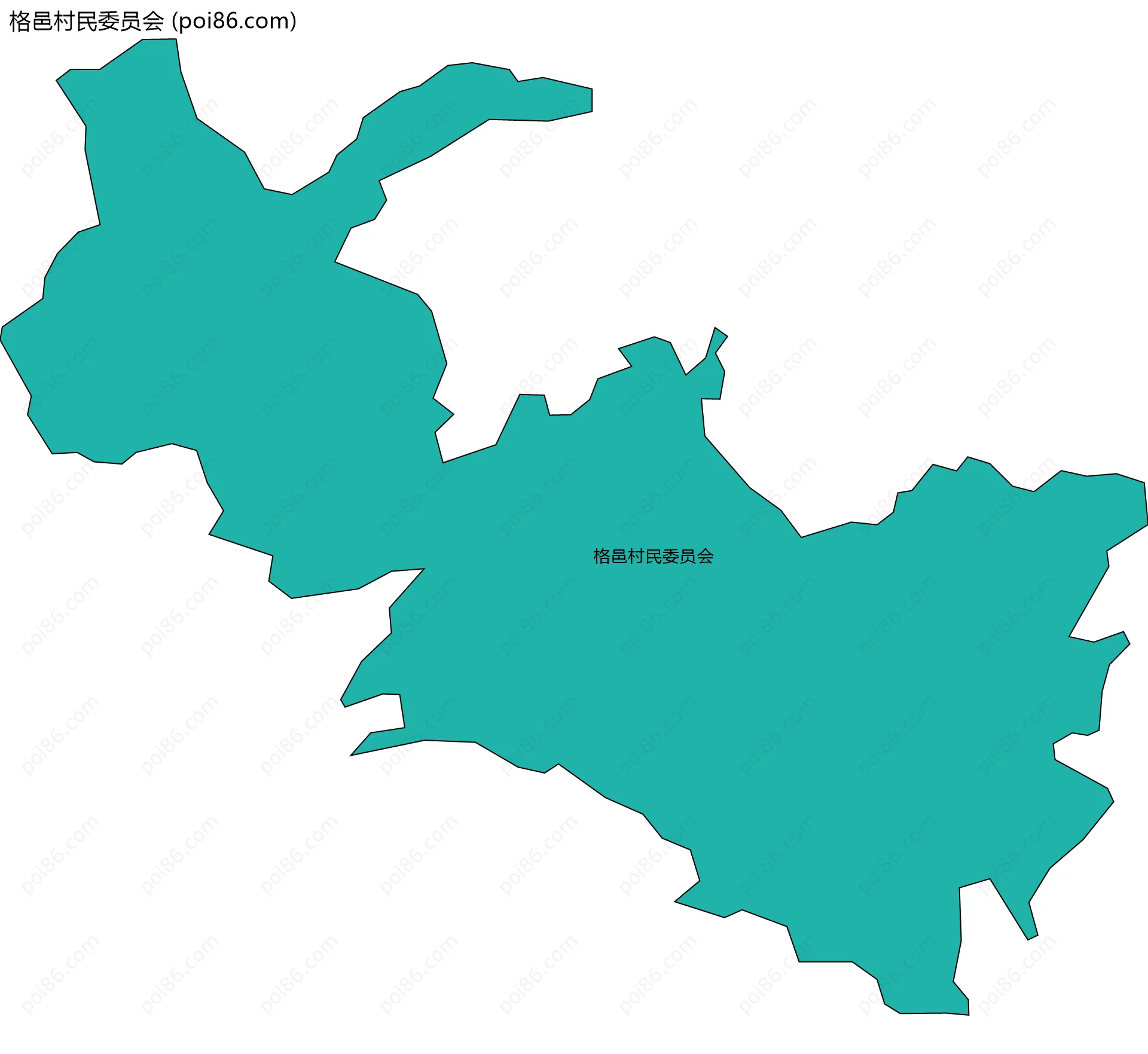 格邑村民委员会边界地图