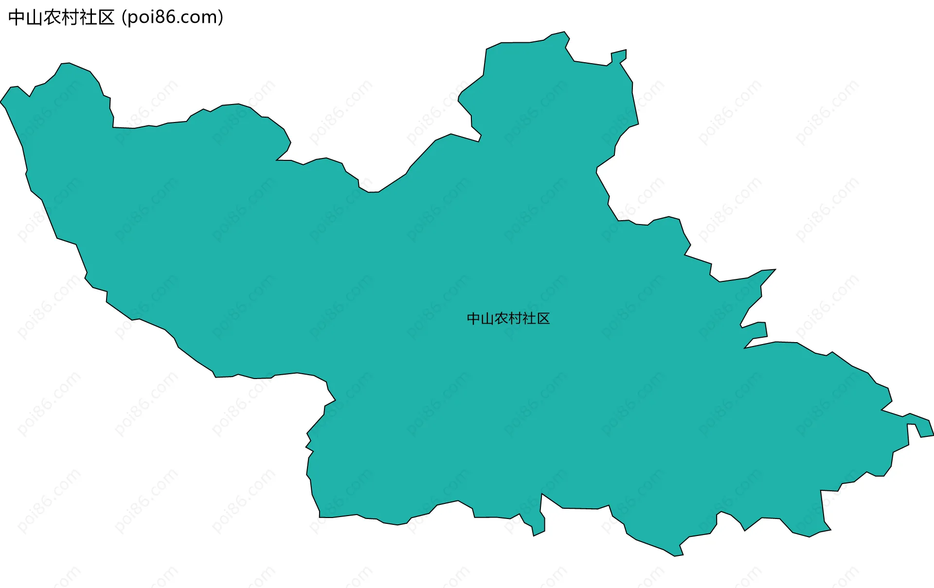 中山农村社区边界地图